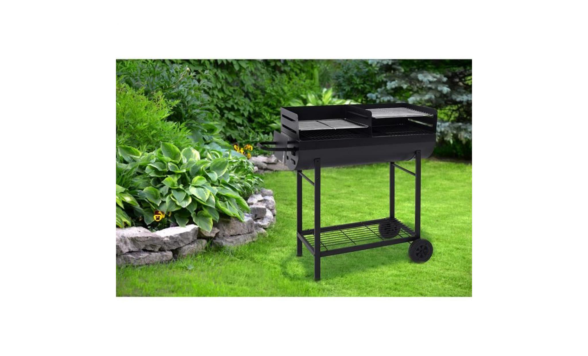 barbecue chariot grill mobile noir