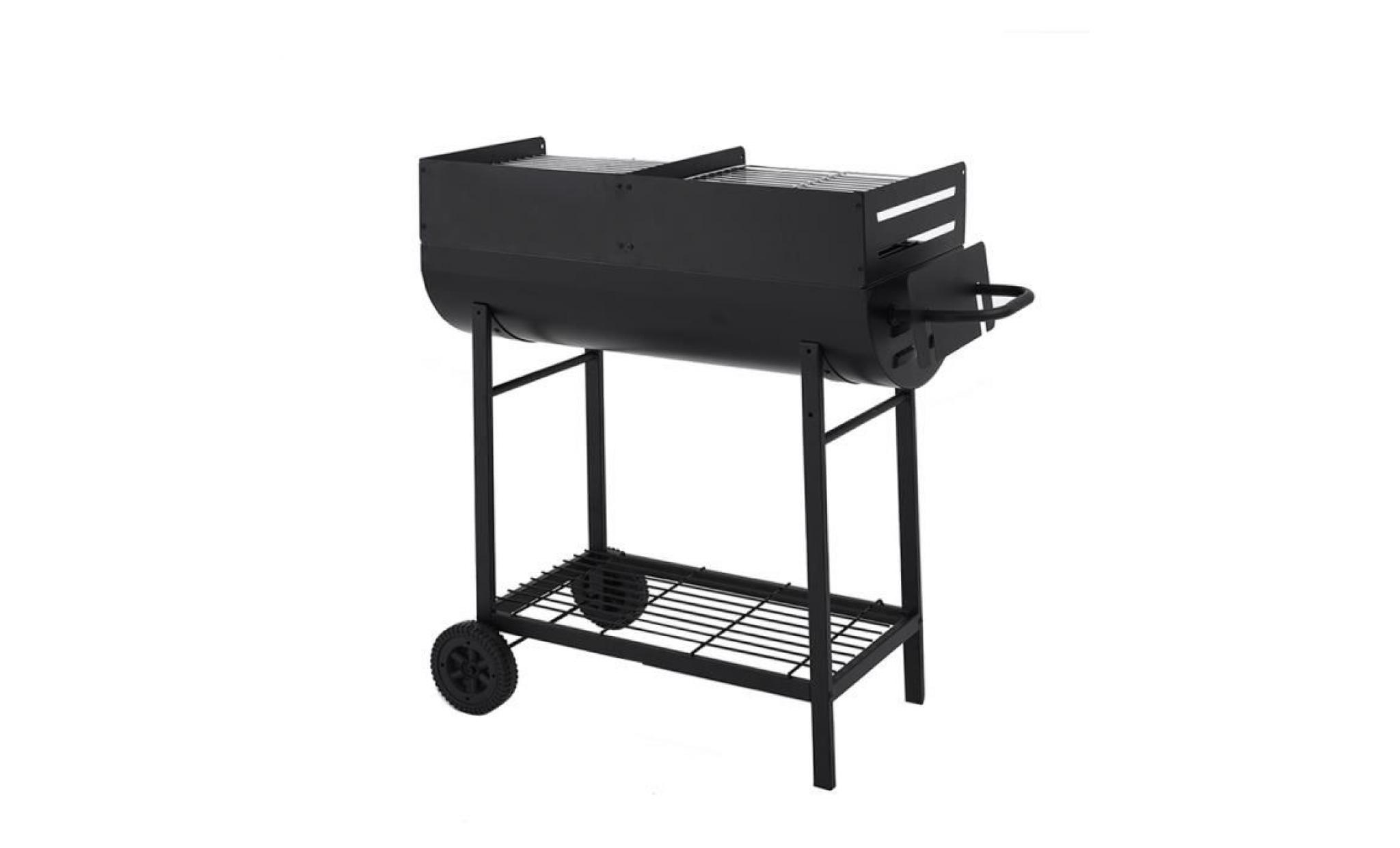 barbecue chariot grill mobile noir pas cher