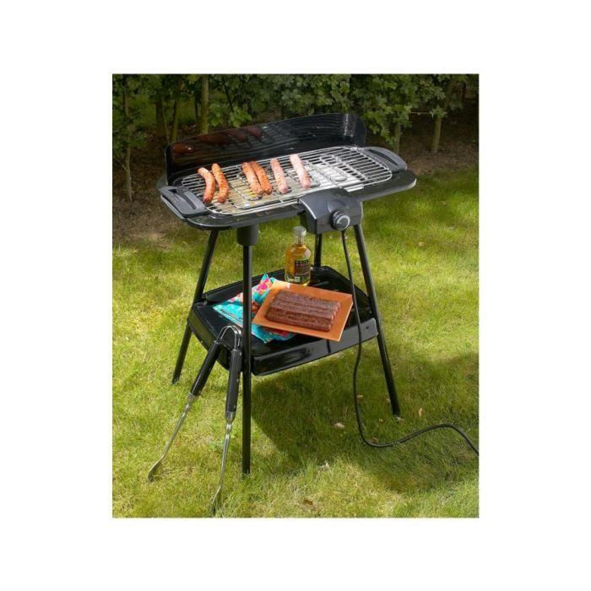 Barbecue électrique Citadin avec cuisson sur plancha - 2000 W pas cher