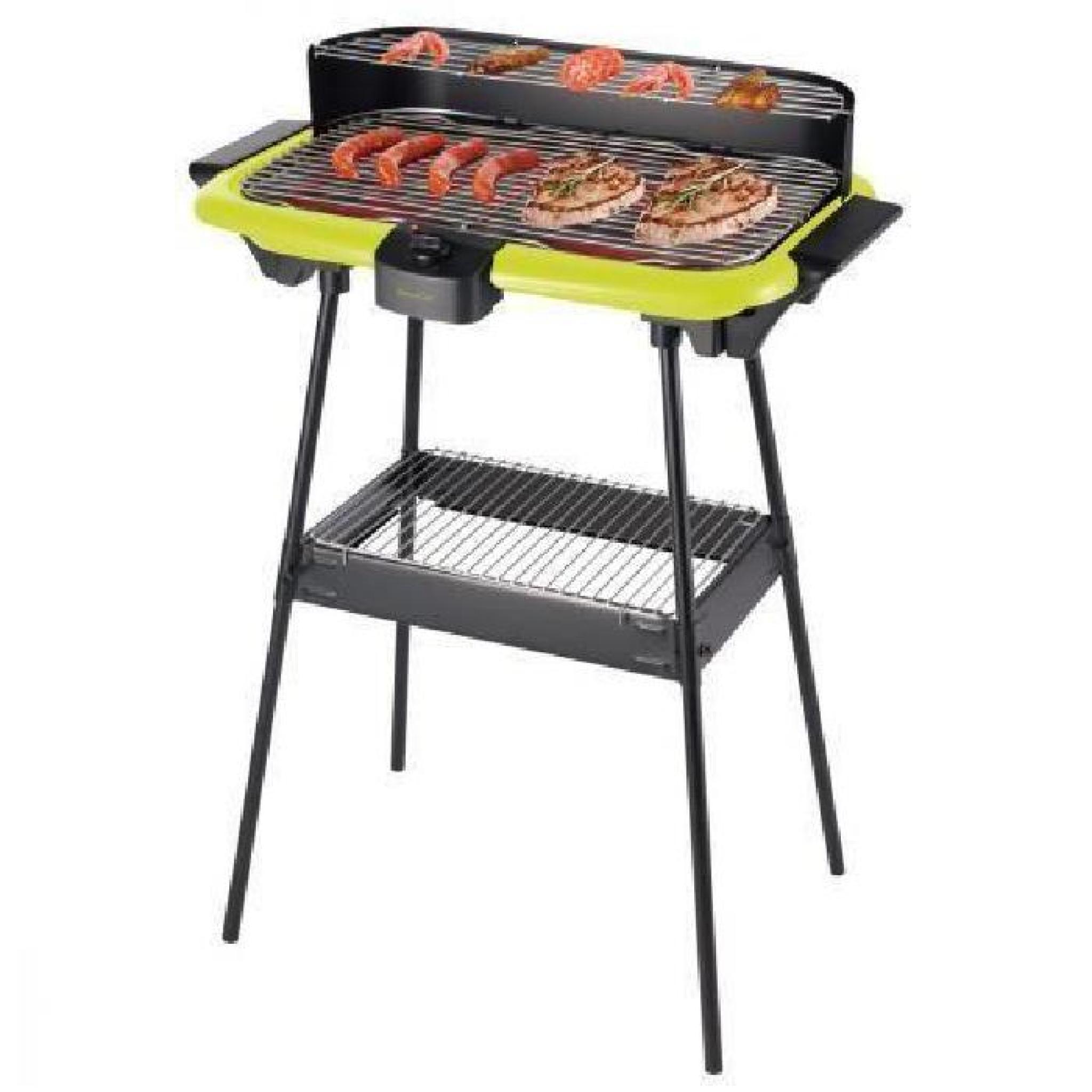 Barbecue Electrique sur Pieds ou Table 2000W Vert - DOM297V