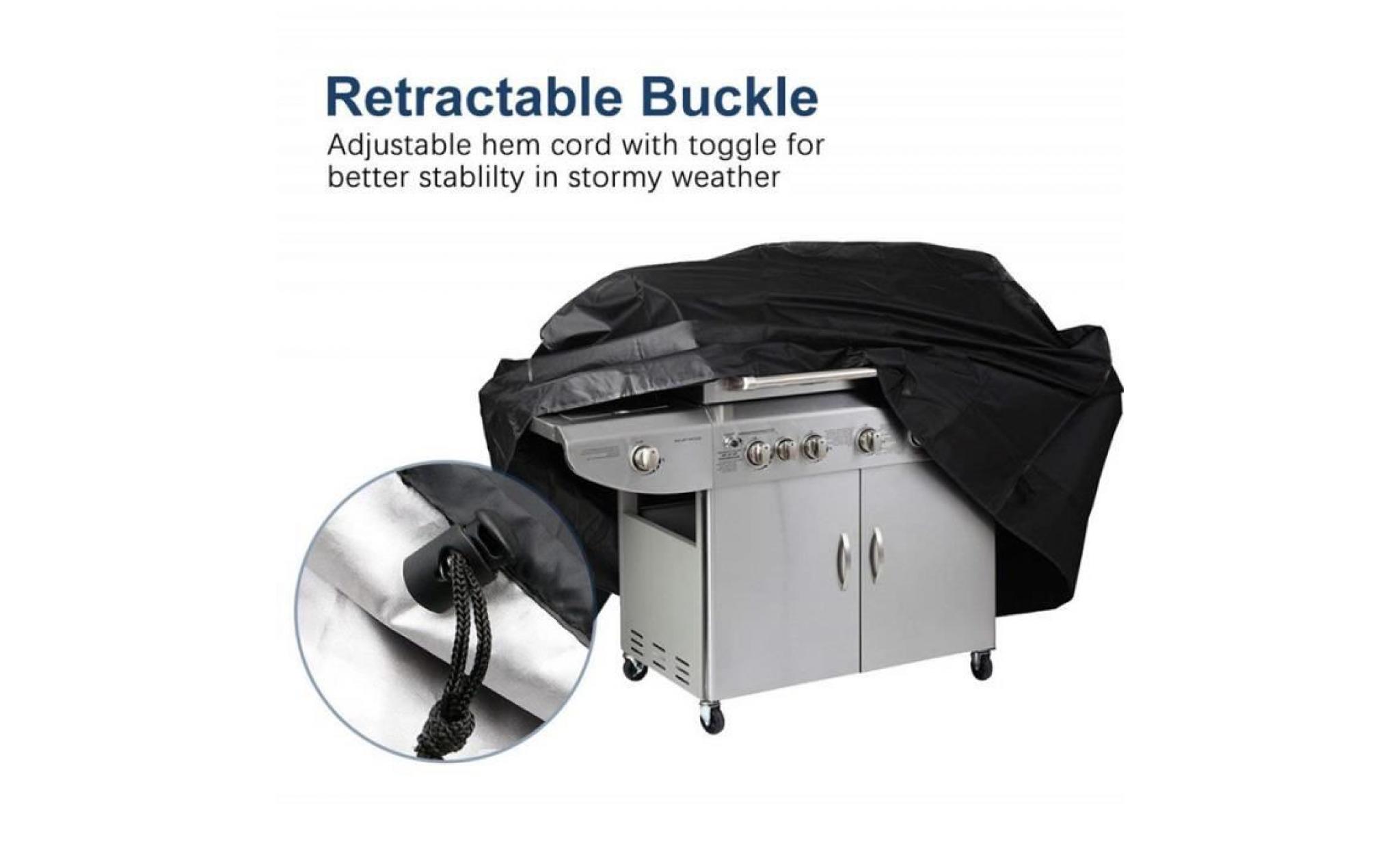 bbq couverture, bache de protection barbecue anti poussière anti uv, couverture imperméable pour barbecue 145 x 61 x 117 cm
