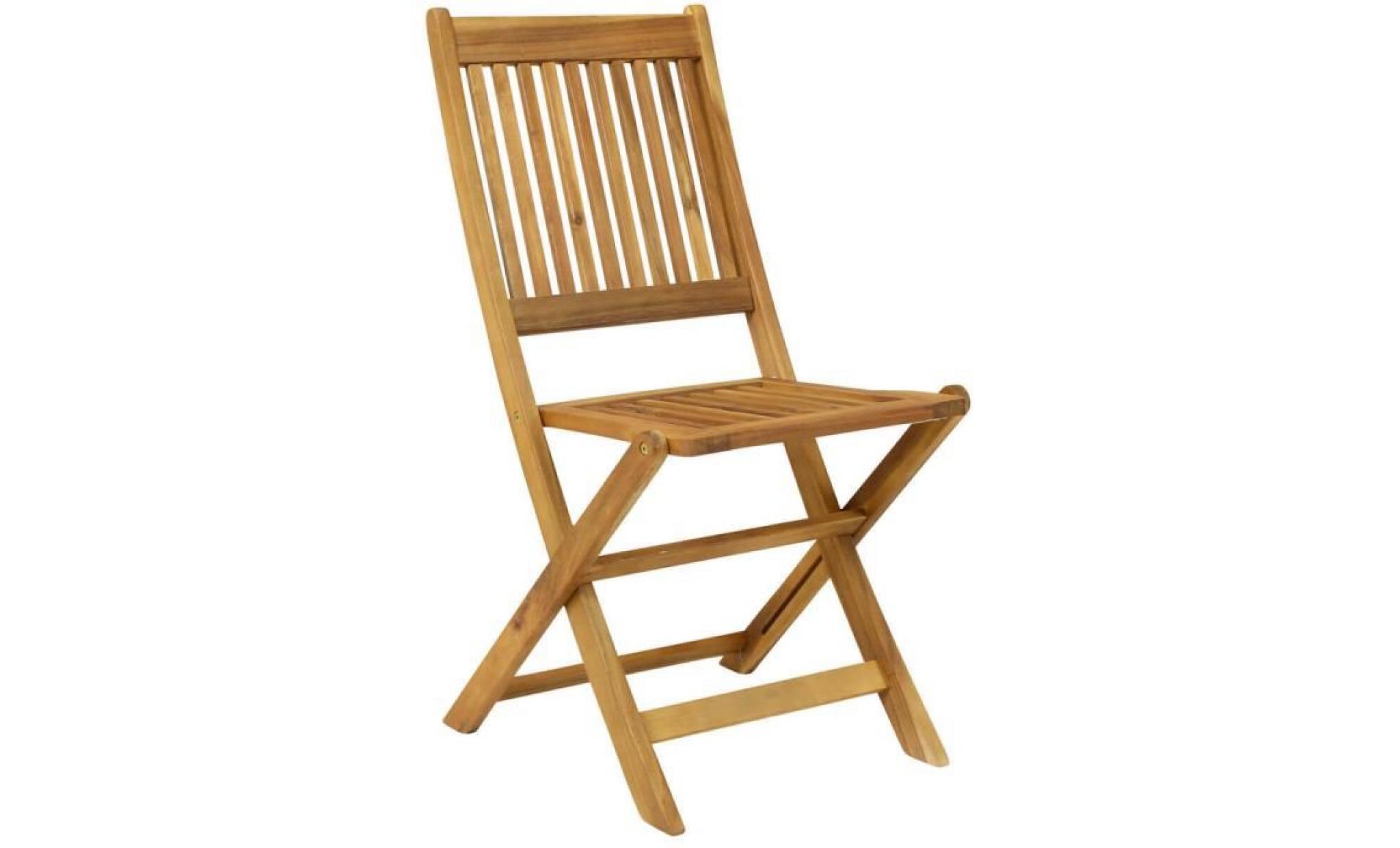 Bentley - Lot de 2 chaises pliables pour jardin/patio - bois pas cher