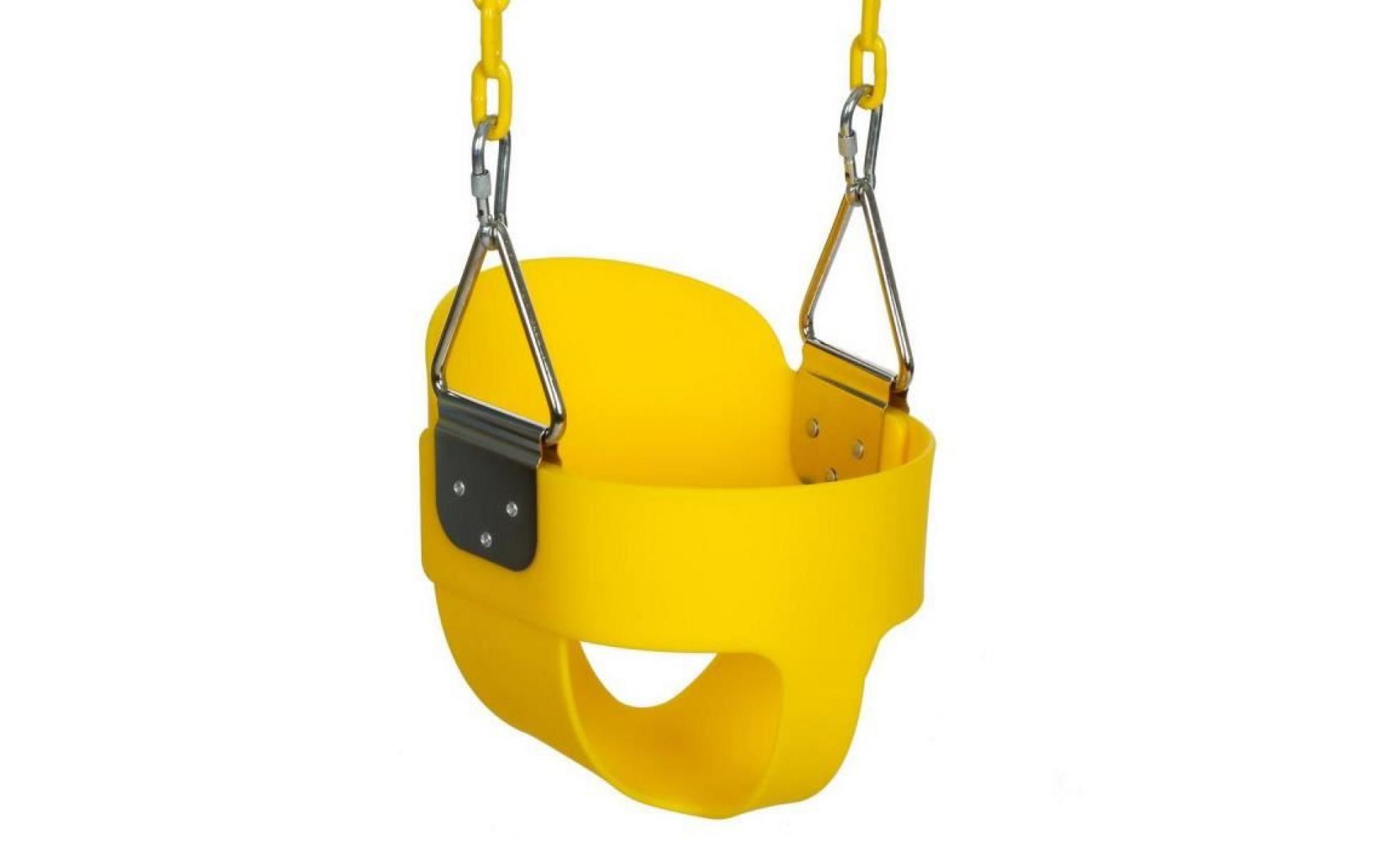 berceau swing baquet avec chaîne pour jardin jeux en plein air enfants jaune