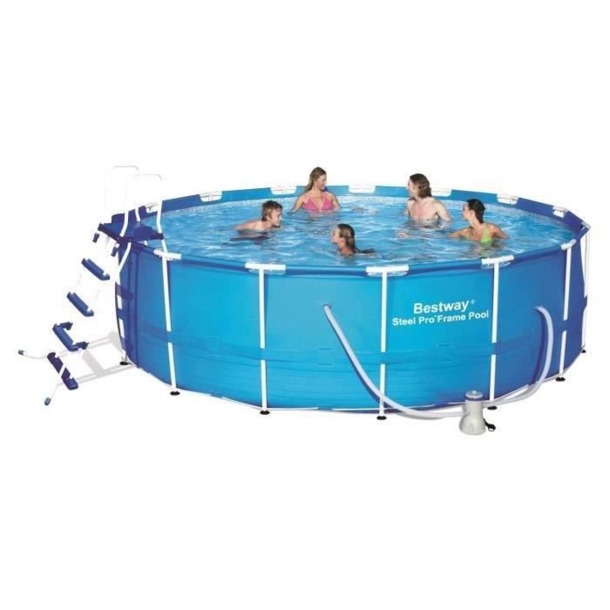 BESTWAY Piscine ronde tubulaire Steel Pro Frame Pool tubulaire 4,57x1,22 m