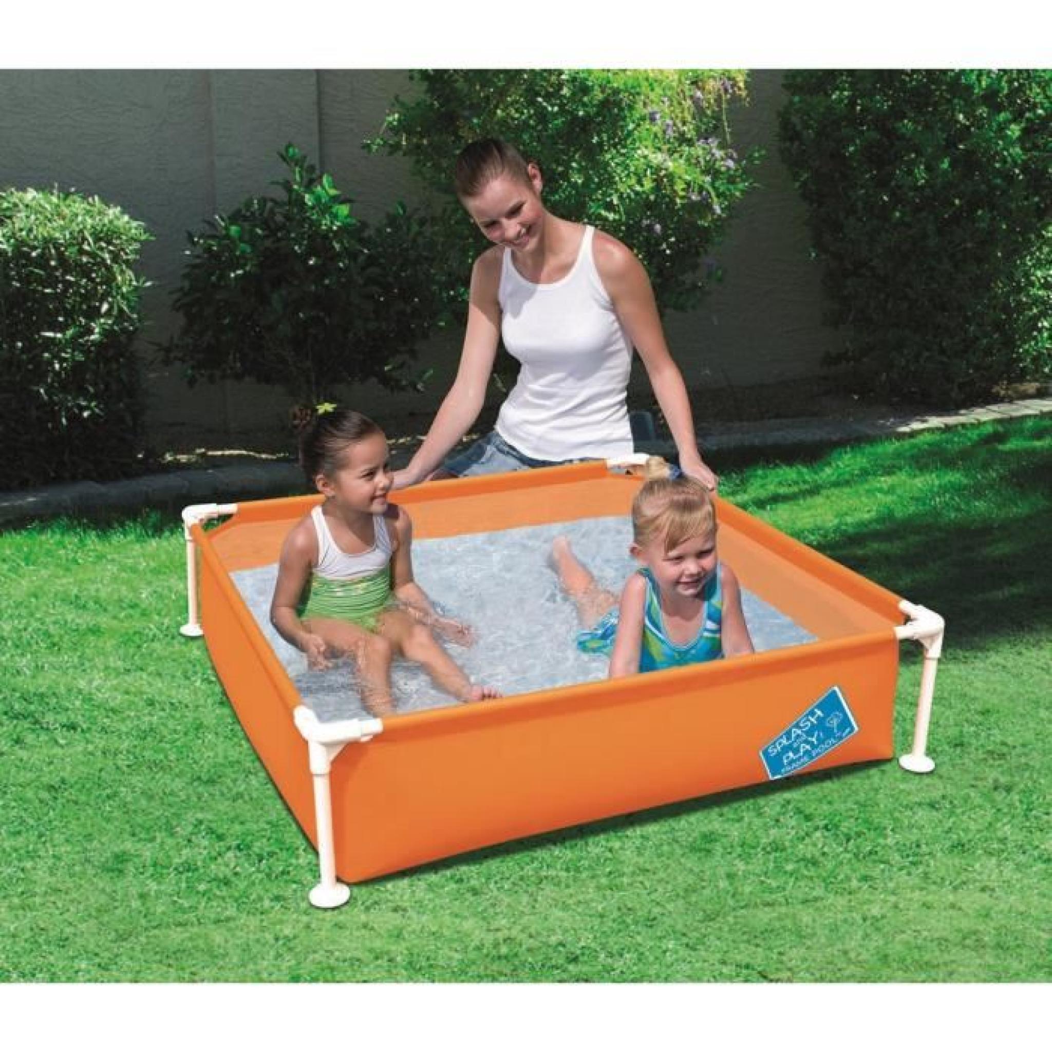 BESTWAY Piscinette My First Frame Pool 122x122x30cm pas cher