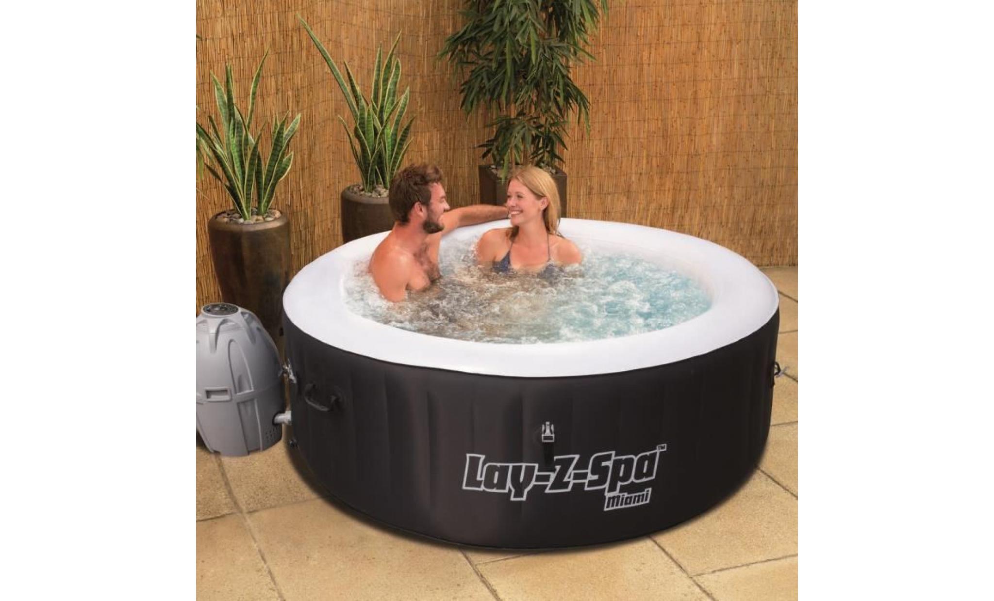bestway spa rond gonflable miami 2 4 places 180x65cm
