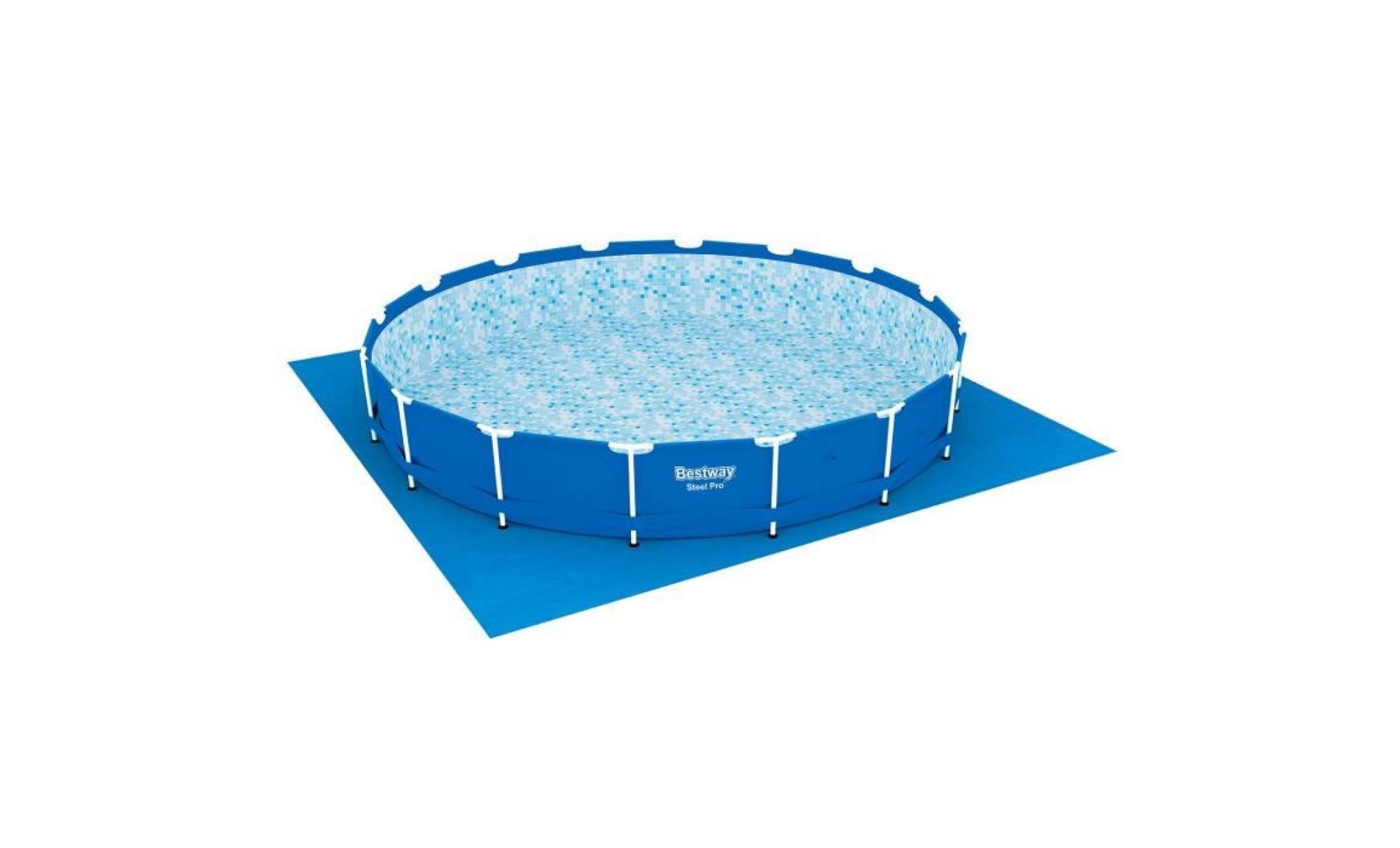 bestway tapis de sol pour piscine ronde fast set pools ou steel frame pools   Ø 487 cm