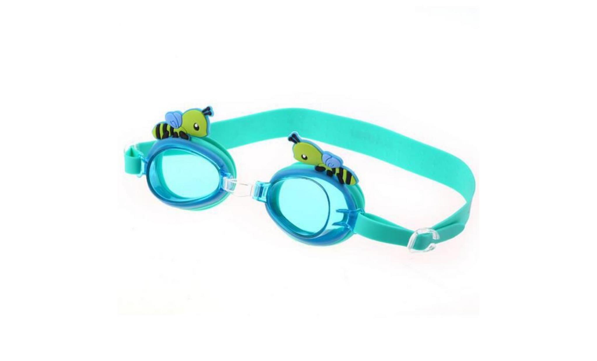 bleu clair cartoon abeilles enfants etanche anti fog protection uv swim piscine silicone lunettes lunettes