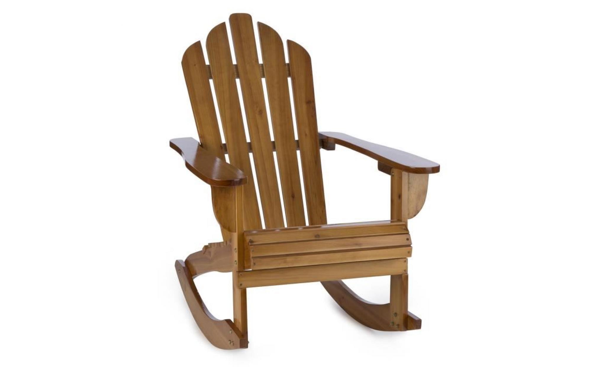 blumfeldt rushmore | chaise à bascule style adirondack | rocking chair | 71x95x105 |résistant aux intempéries |  bois sapin | marron