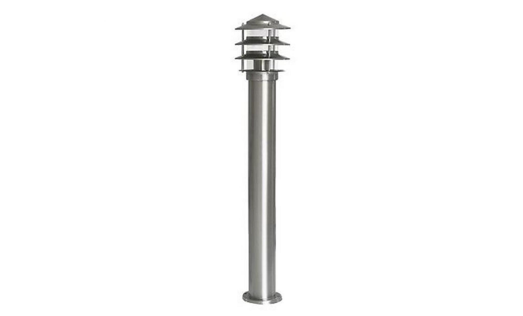 borne eclairage 80 cm design inox potelet lampe jardin terrasse colonne 220v