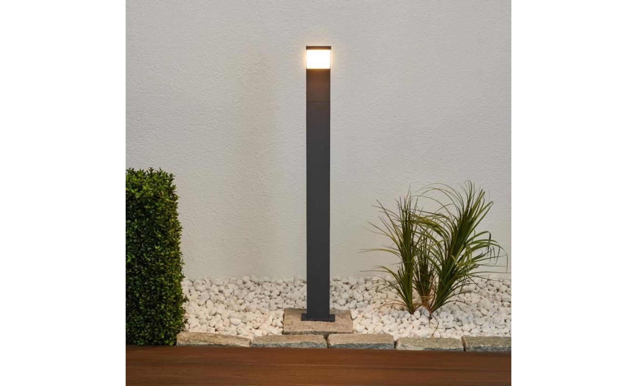 Borne lumineuse LED gris graphite Timm 100 cm pas cher