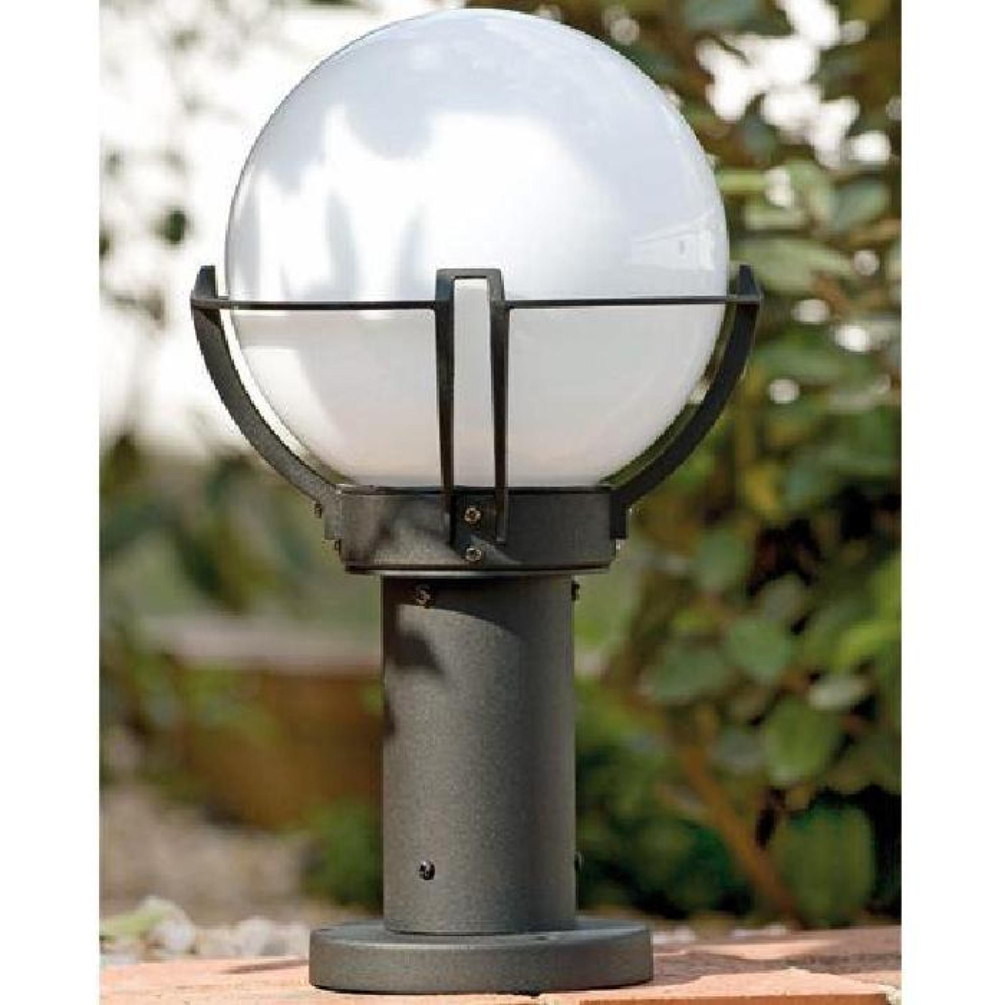 Borne SOL sphère verre opaque 38cm