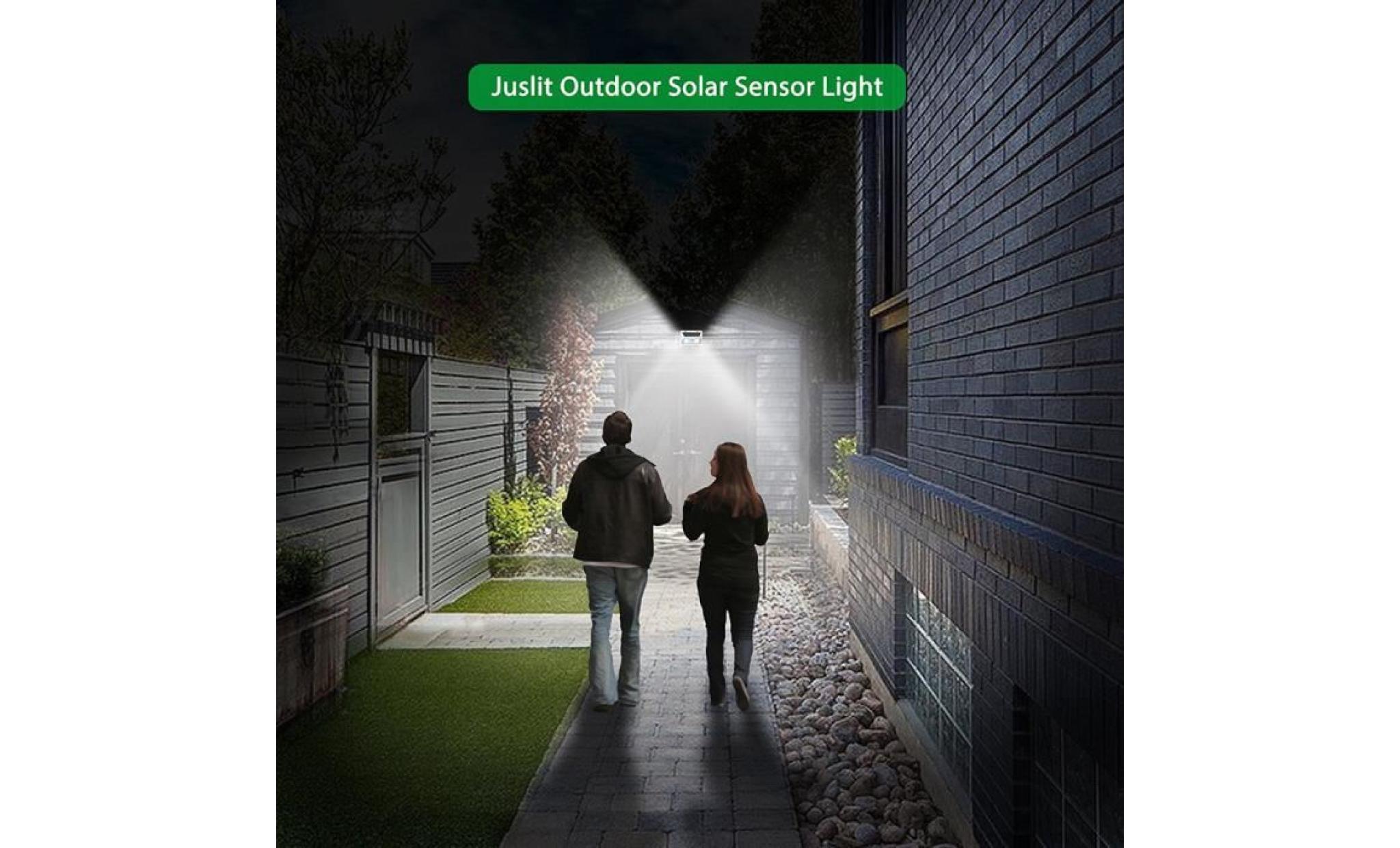 borne solaire 95 smd cob lumière solaire pir motion sensor lampe de jardin de rue extérieure #si 342 pas cher
