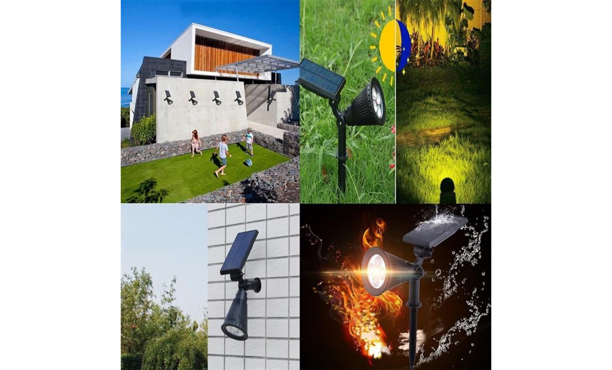 borne solaire Éclairage de paysage de lampe d'herbe solaire de lampe de projection de lumière de fonte de nouvelle énergie #si 138