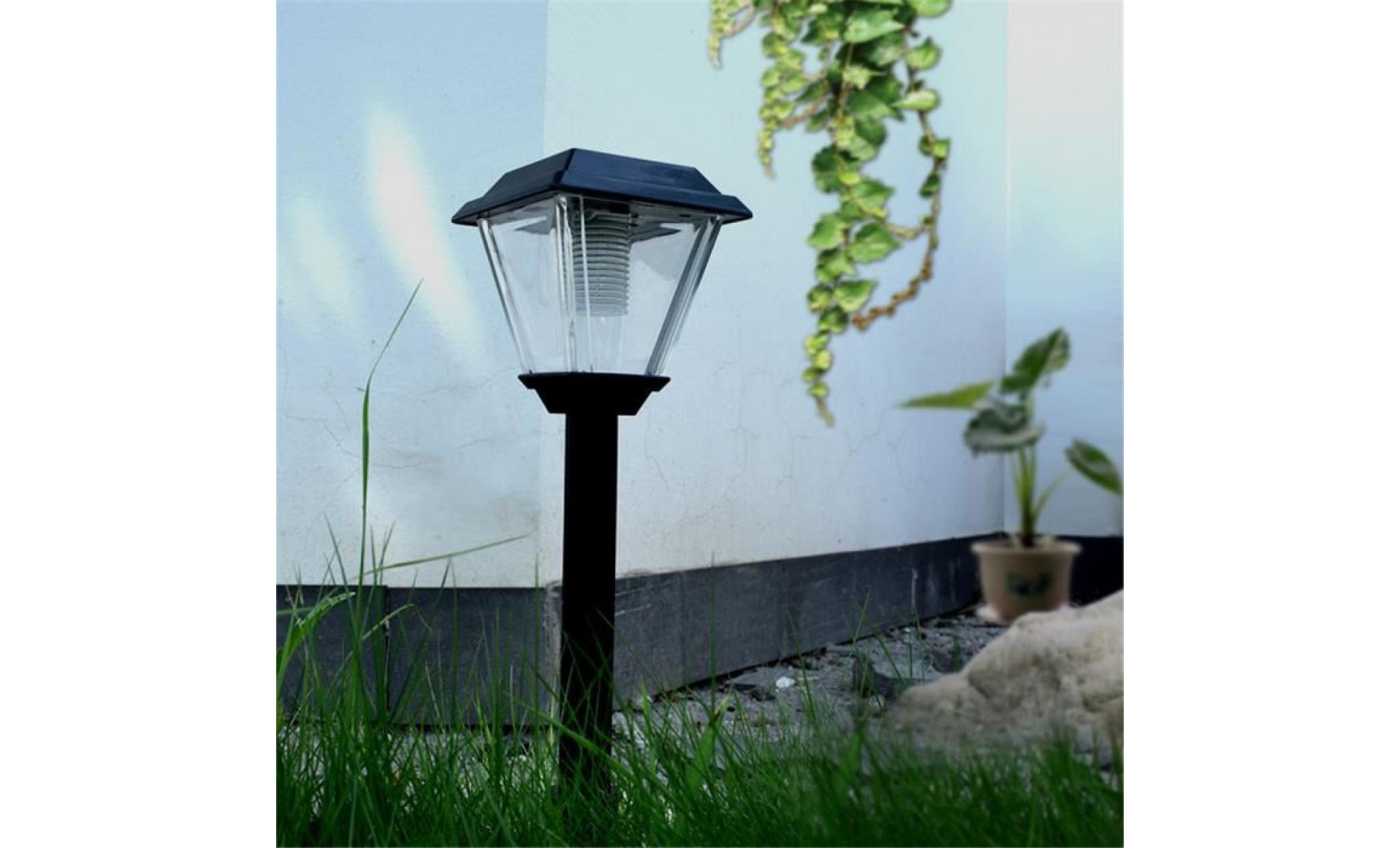 borne solaire lampe de paysage de chemin de lumières de pelouse de jardin extérieur de lumière de l'énergie solaire #si 314 pas cher