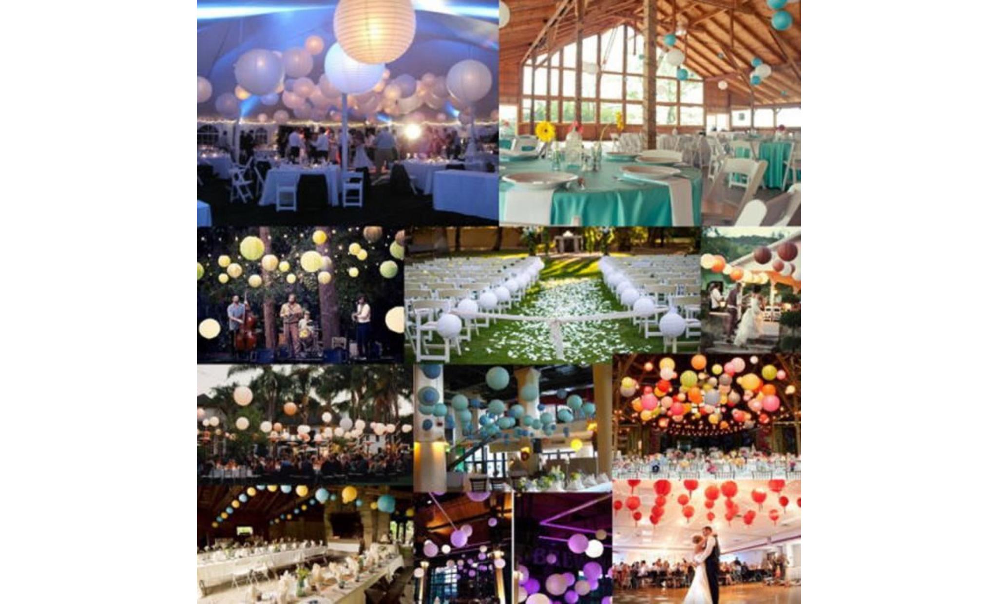borne solaire lumières de led de décor de fête de mariage de lanternes de papier de couleur de stockage se pliantes de 10 pouces 001