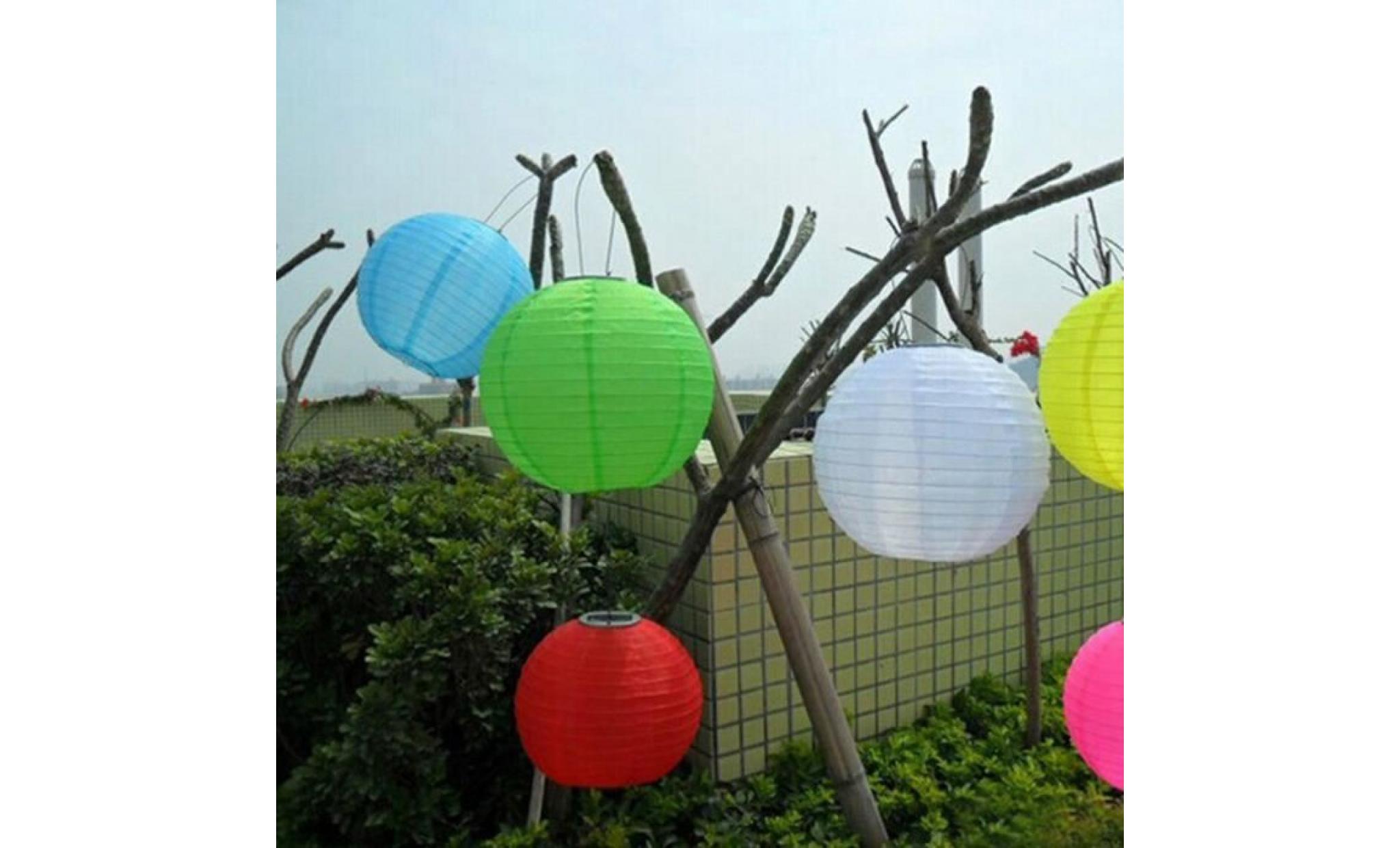 borne solaire lumières de led de décor de fête de mariage de lanternes de papier de couleur de stockage se pliantes de 10 pouces 001 pas cher