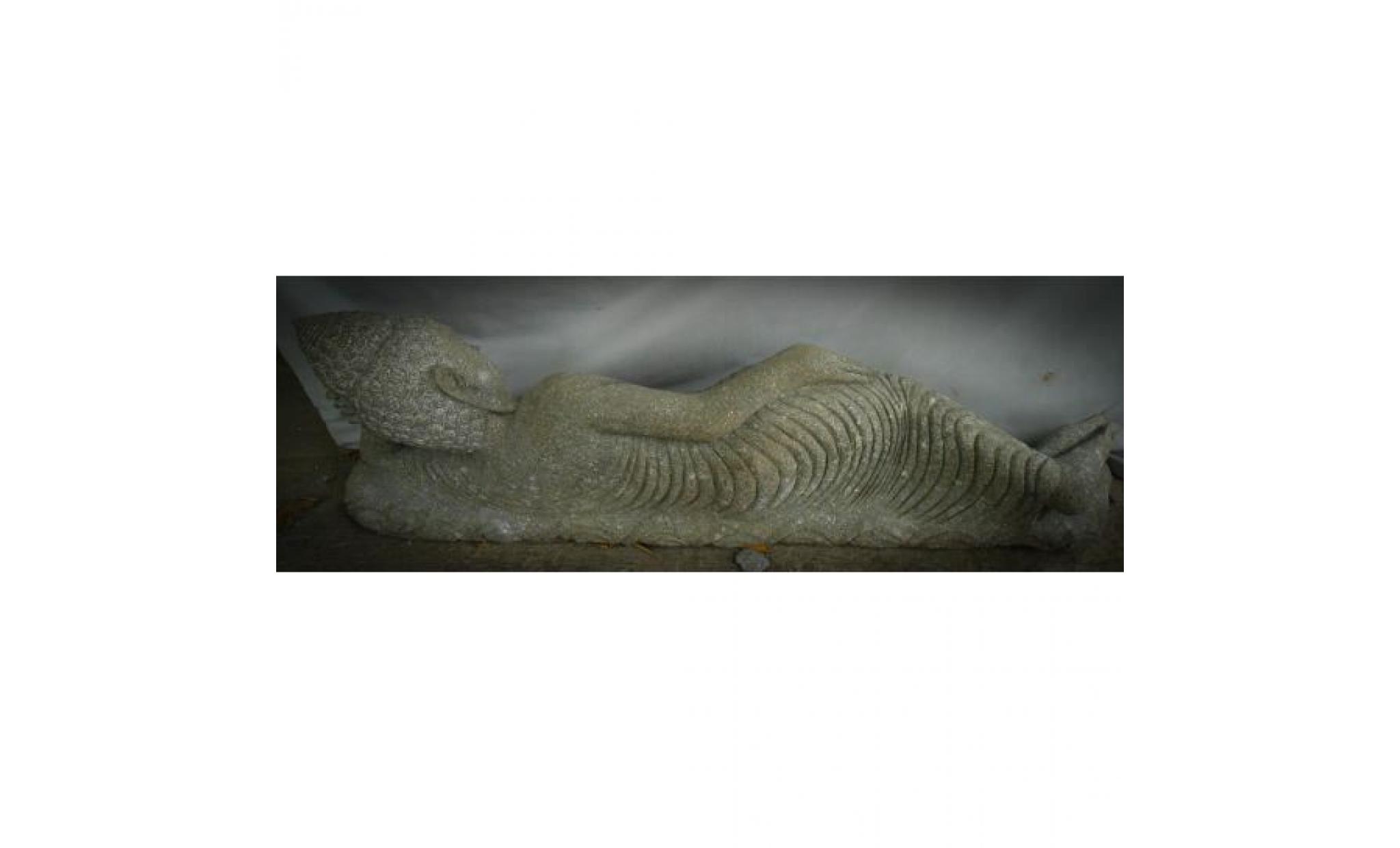 bouddha allongée statue en pierre naturelle 1 m 20 pas cher