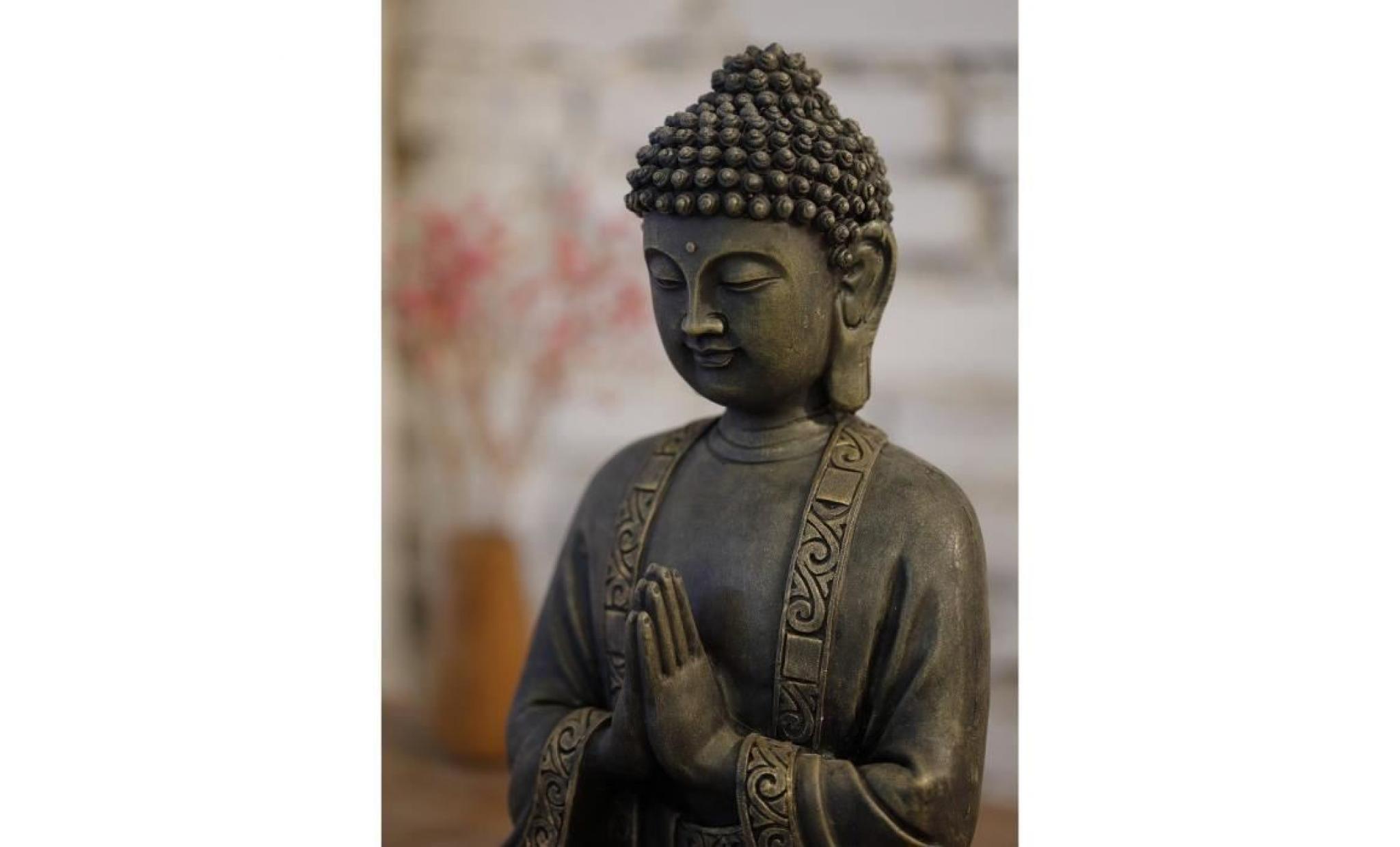 bouddha   méditation statue décoration 38 cm pas cher