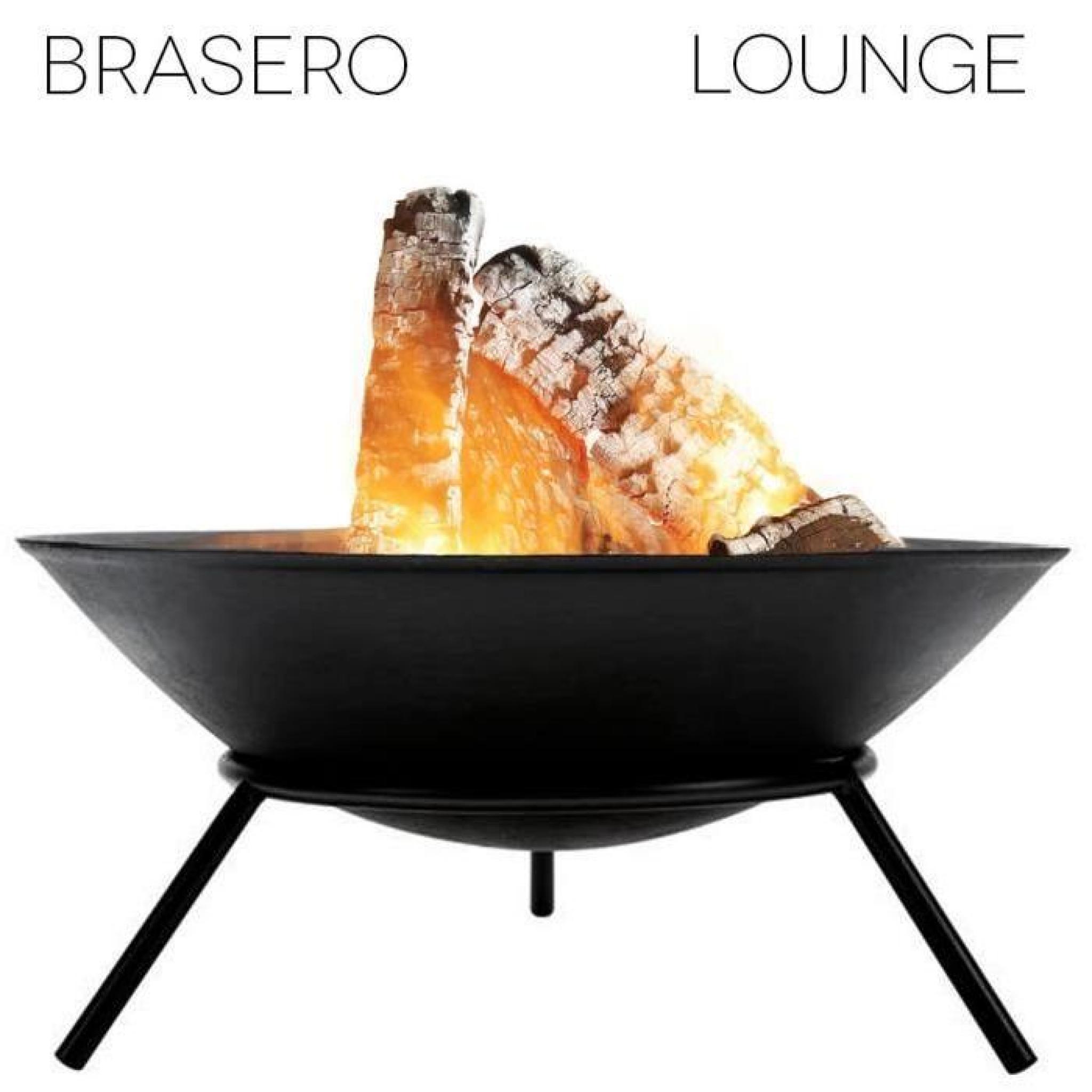 Brasero Lounge en fonte noir 56 cm Noir