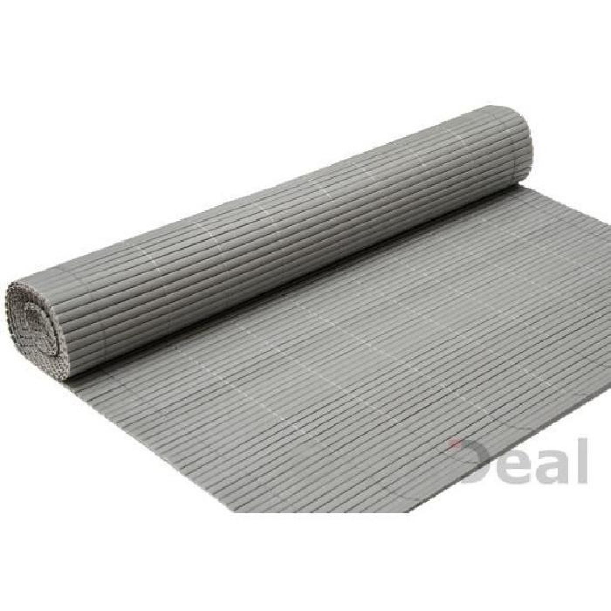 Brise-vent brise-vue PVC gris bambou 90 x 500 cm 