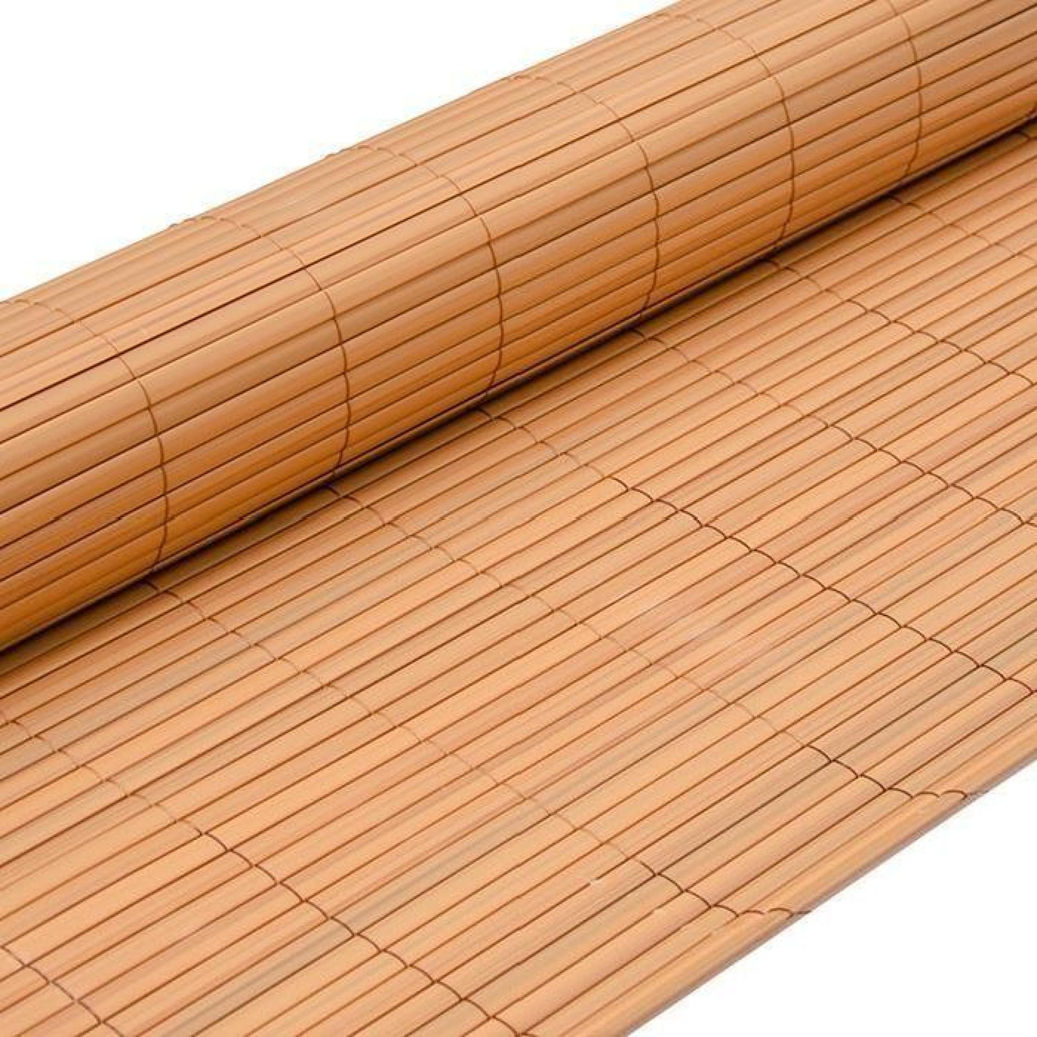 Brise-vent brise-vue PVC style bambou 90 x 500 cm 