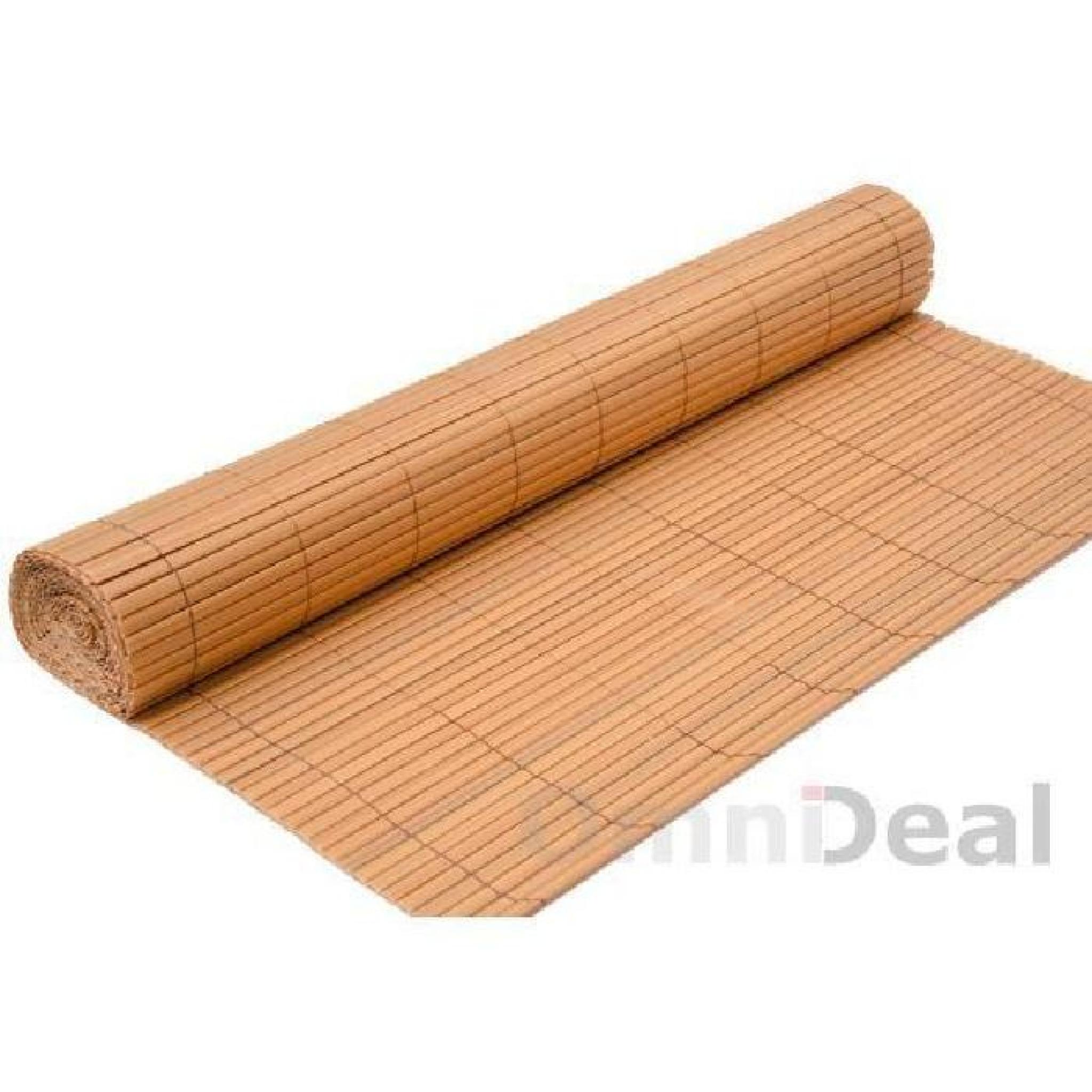 Brise-vent brise-vue PVC style bambou 90 x 500 cm  pas cher