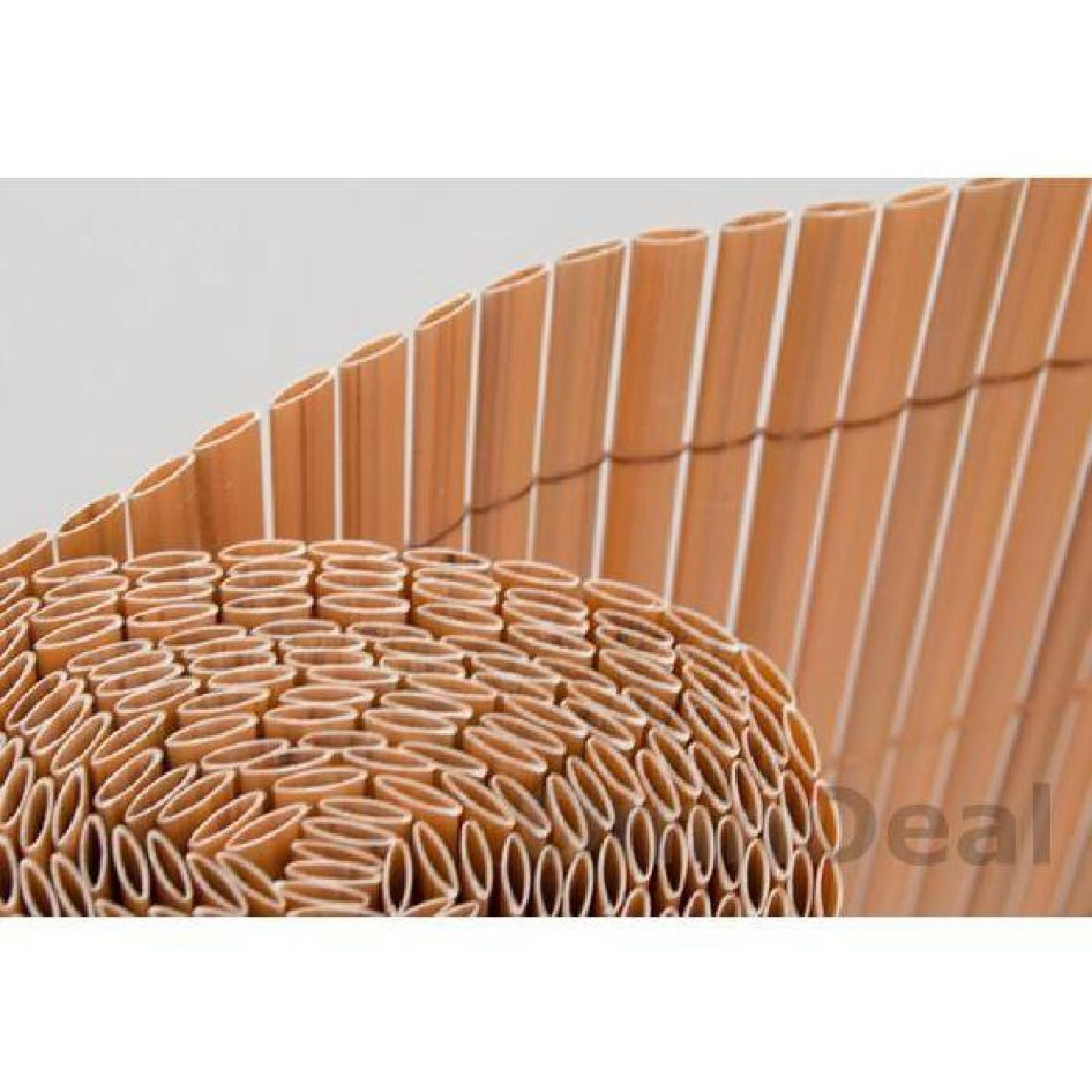 Brise-vent brise-vue PVC style bambou 90 x 500 cm  pas cher