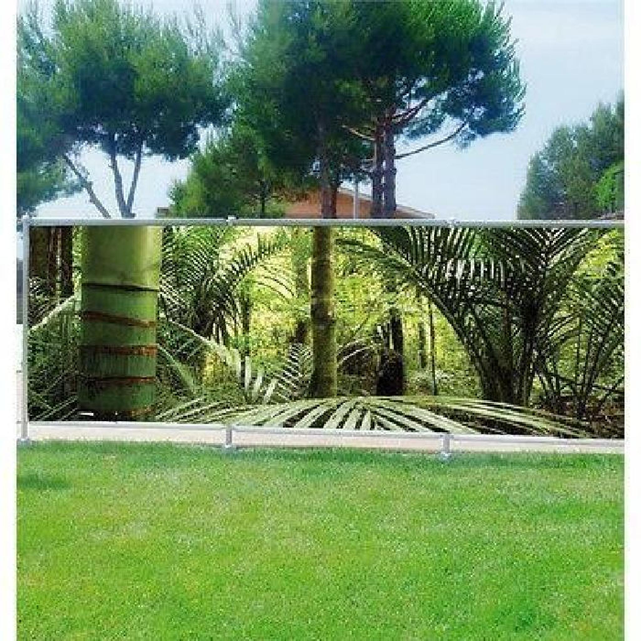 Brise vue déco personnalisé jardins, terrasses et balcons Bambous réf 3626 Occultation - 80%, Dimensions - 250x97cm