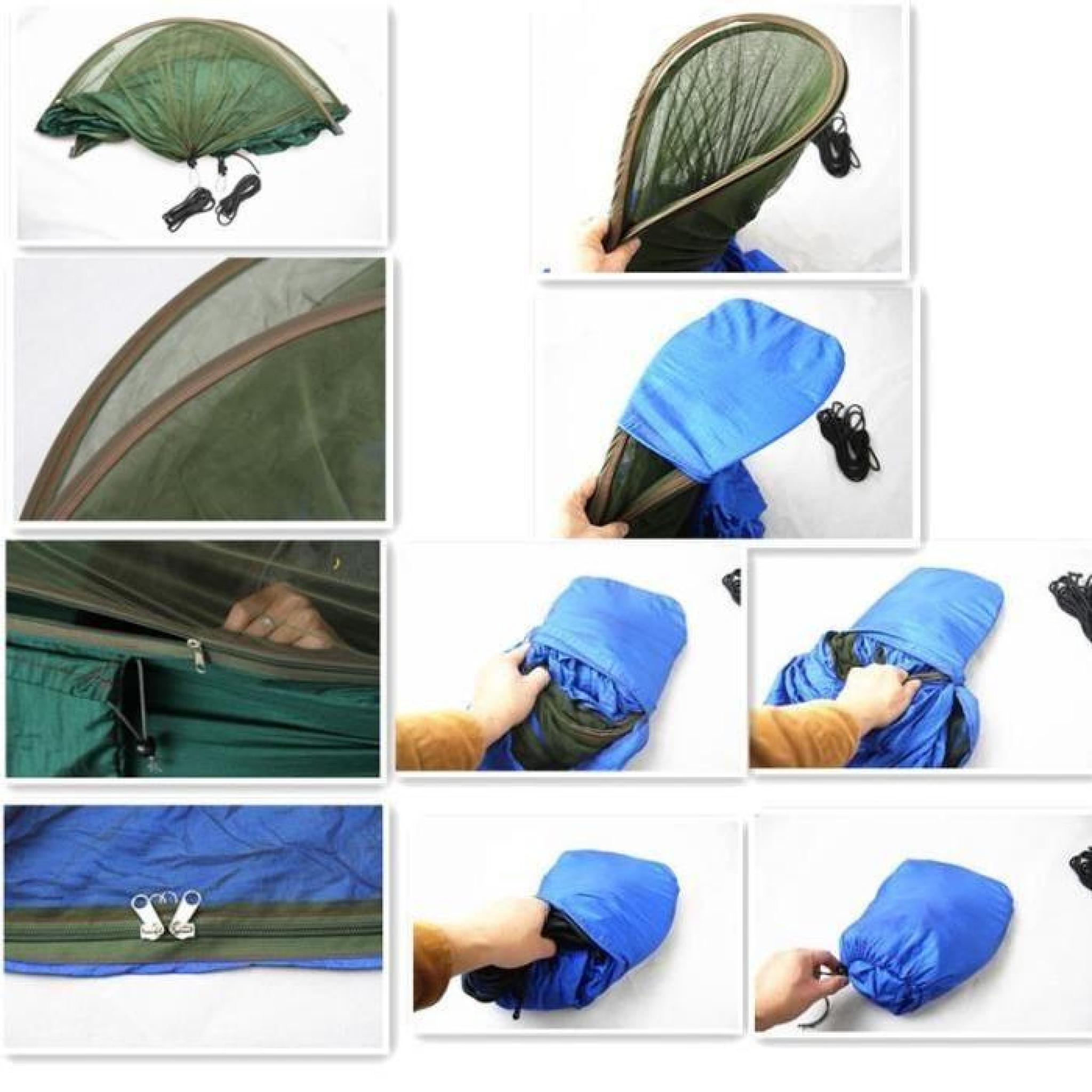 BRO Hamac Voyage/portable haute résistance parachute Hamac avec Moustiquaire en tissu pour camping voyage pas cher