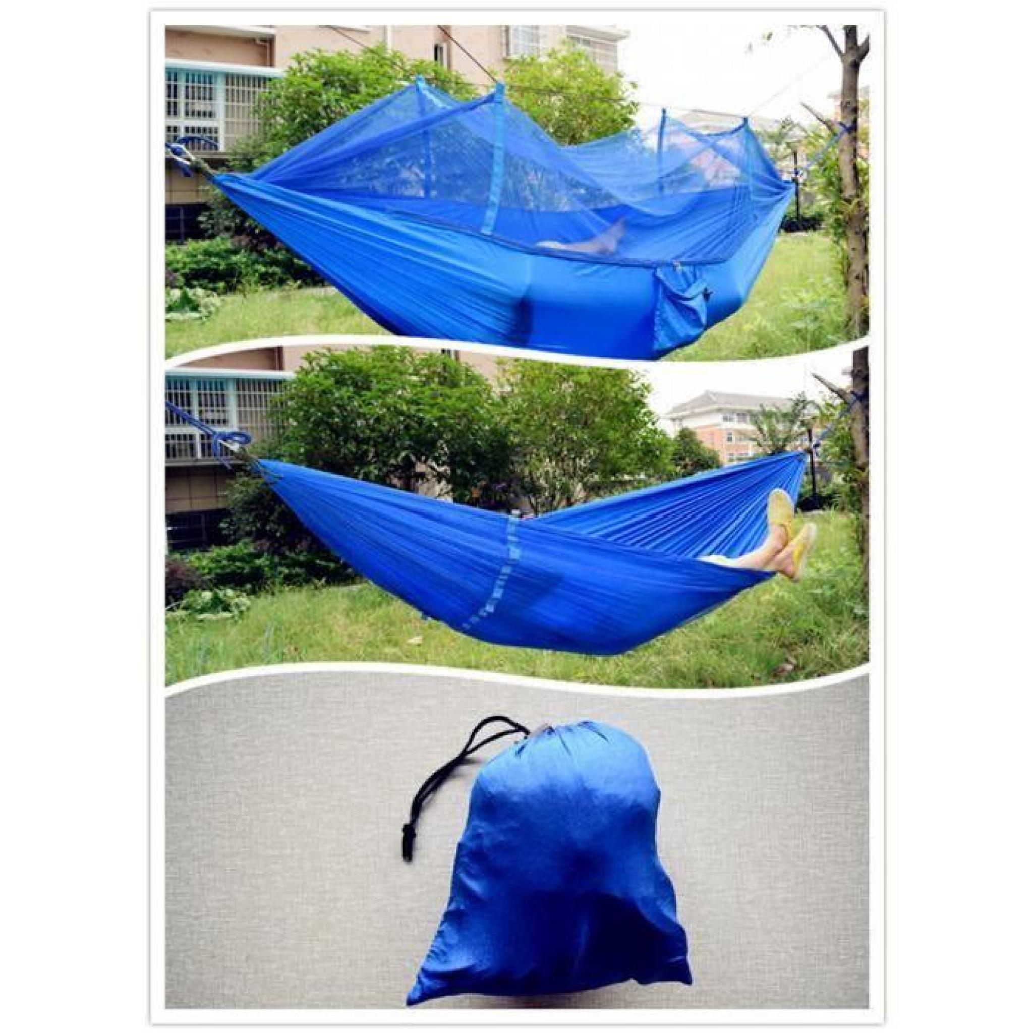 BRO Vogue Portable Force Hamac Parachute Fabric Camping Hamac avec Moustiquaire pas cher