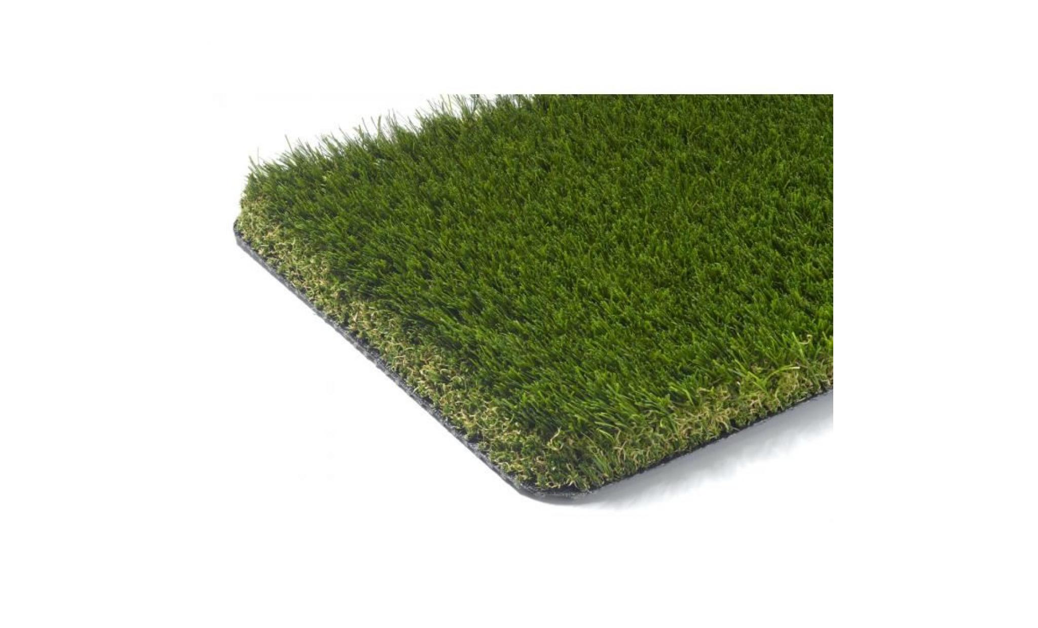 buckingham   tapis type luxe gazon artificiel – pour jardin, terrasse, balcon   vert  [200x200 cm]