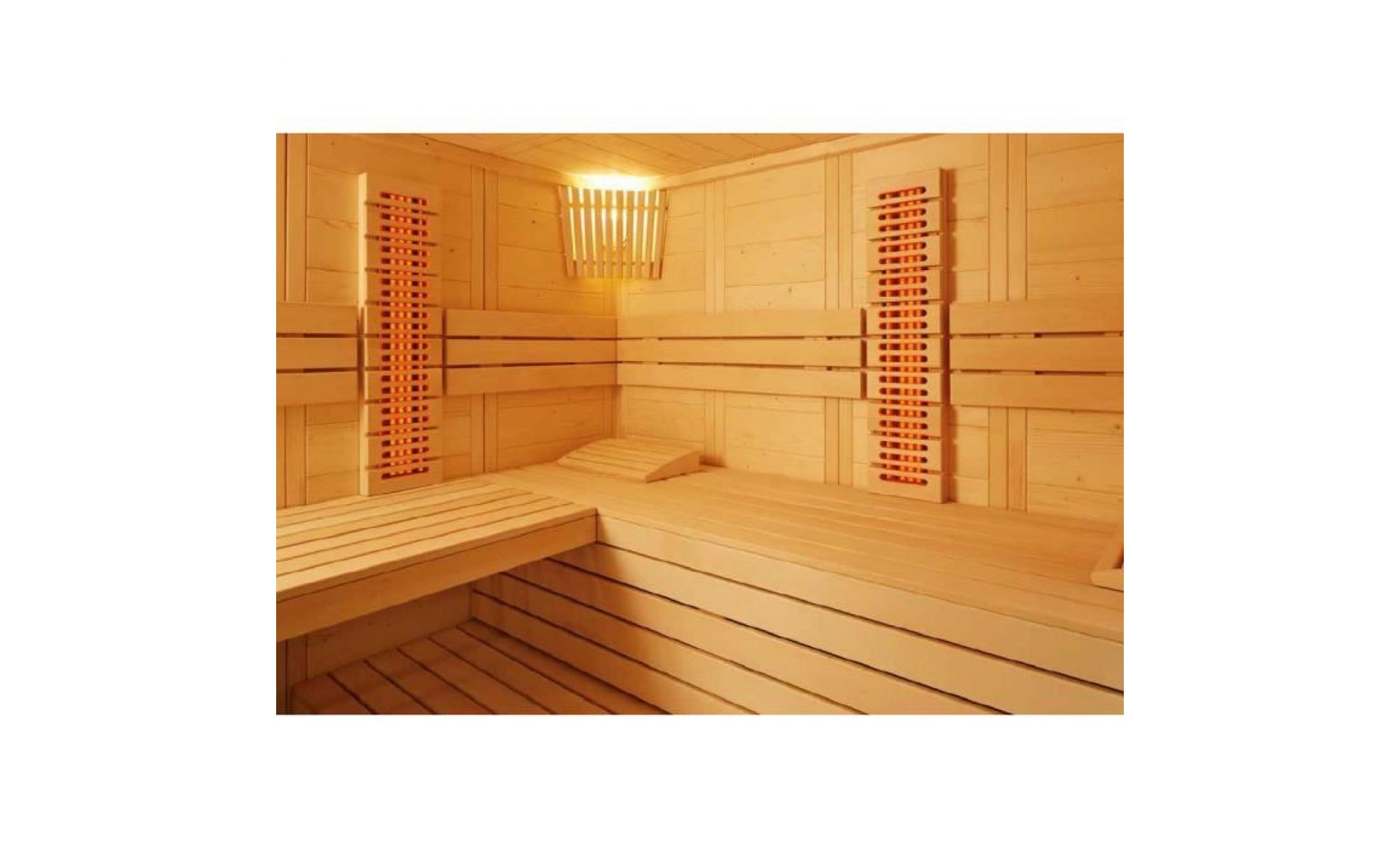 cabine de sauna à infrarouge arktis infra+ de sentiotec 234x206 cm pas cher