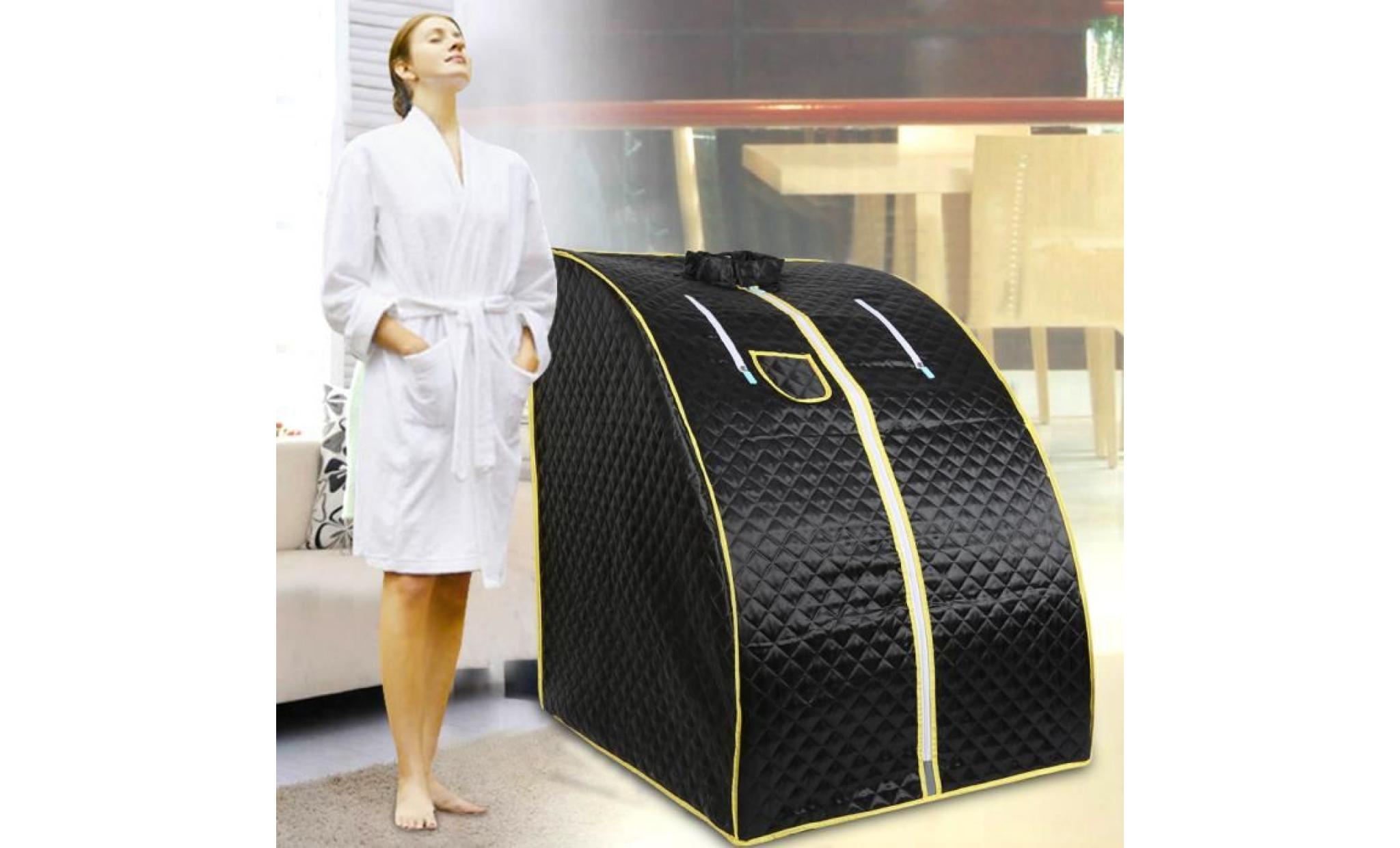 cabine de sauna vapeur noir sauna maison portable a simple