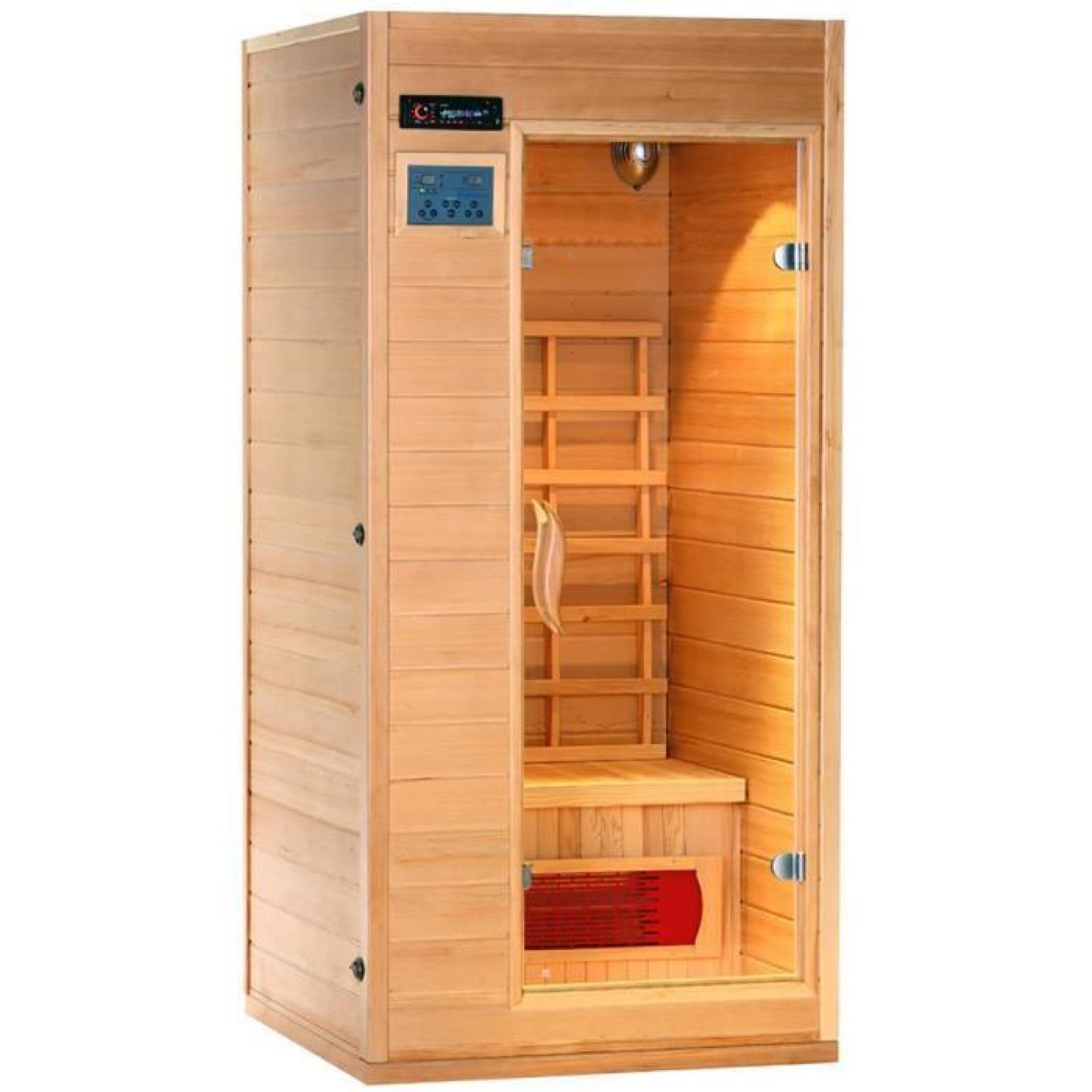 Cabine sauna infrarouge 1 place 90x90x190cm