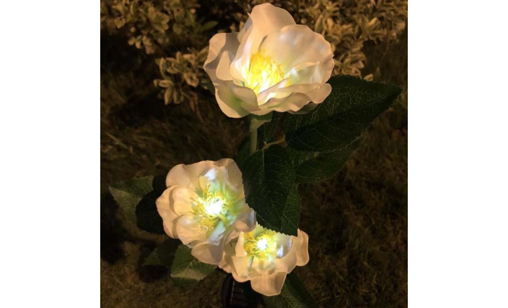 camellia   lampe à led solaire   décoration de cour #si47
