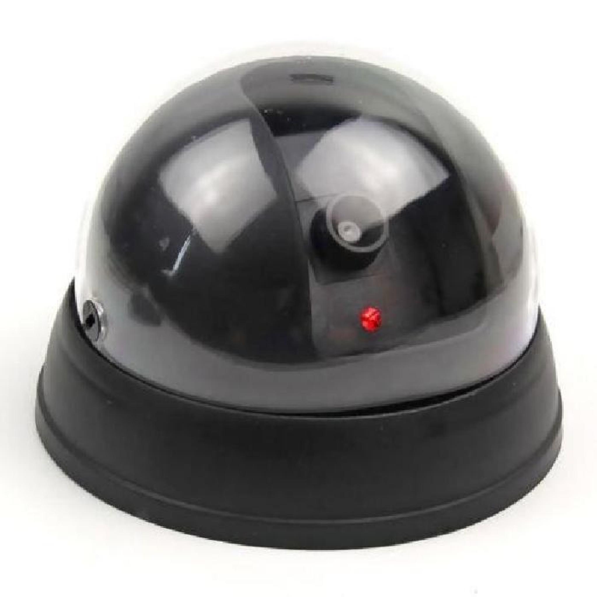 Caméra dôme de sécurité factice fausse Surveillance CCTV clignotant LED rouge