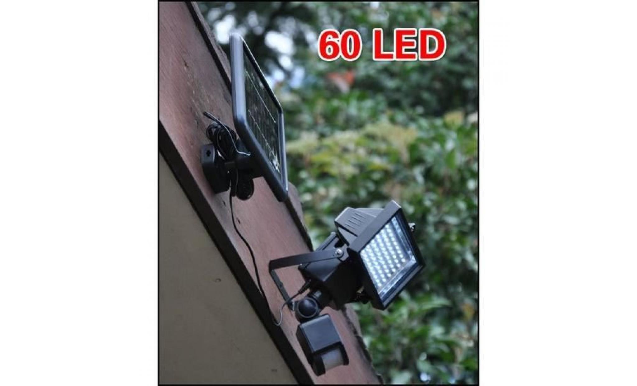 camio 60 led solaire lumière lumière de sécurité avec détecteur de mouvement, rue chemin wall garden light outdoor ip65 pas cher