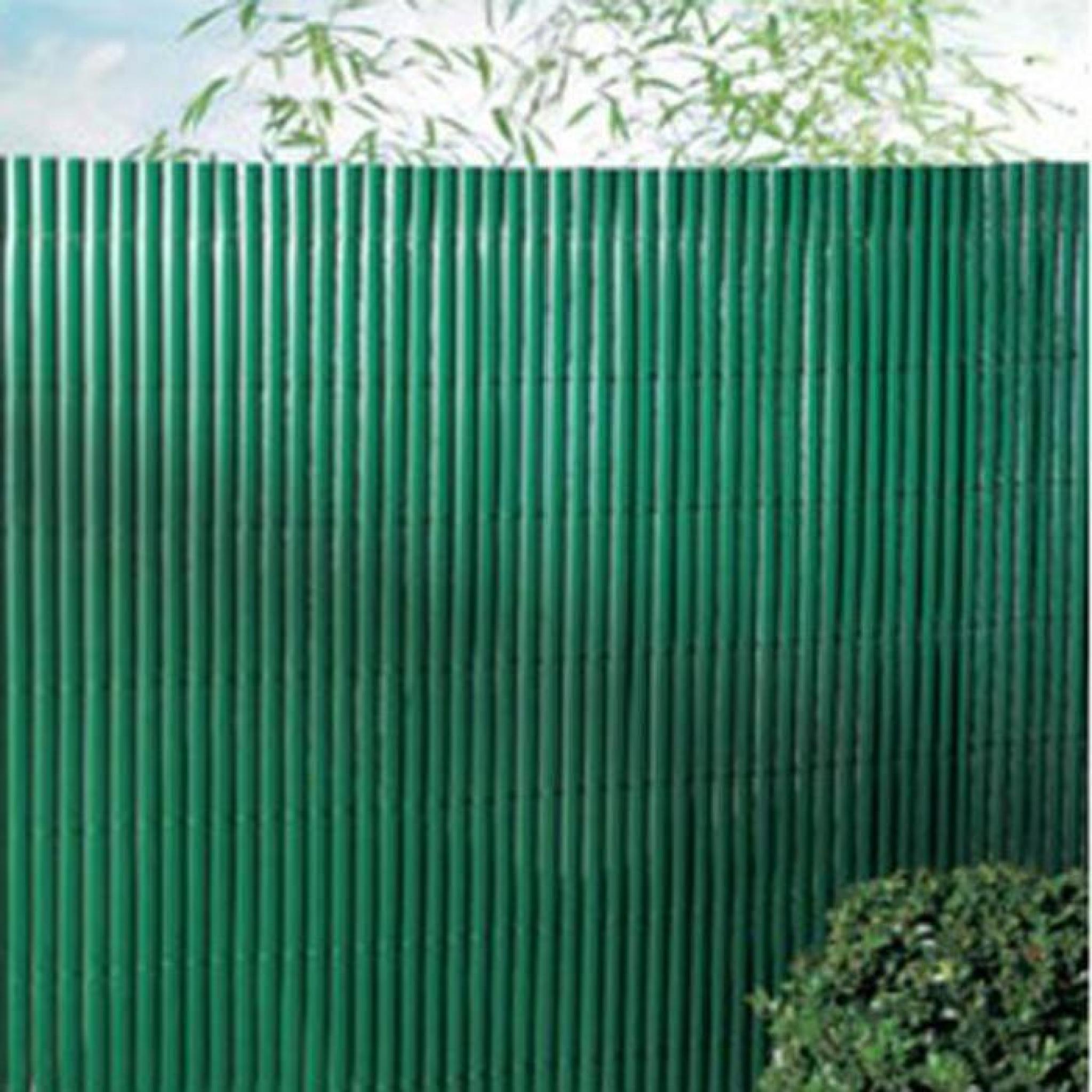 Canisse en PVC double face en rouleau de couleur verte, 1,80m x 3m