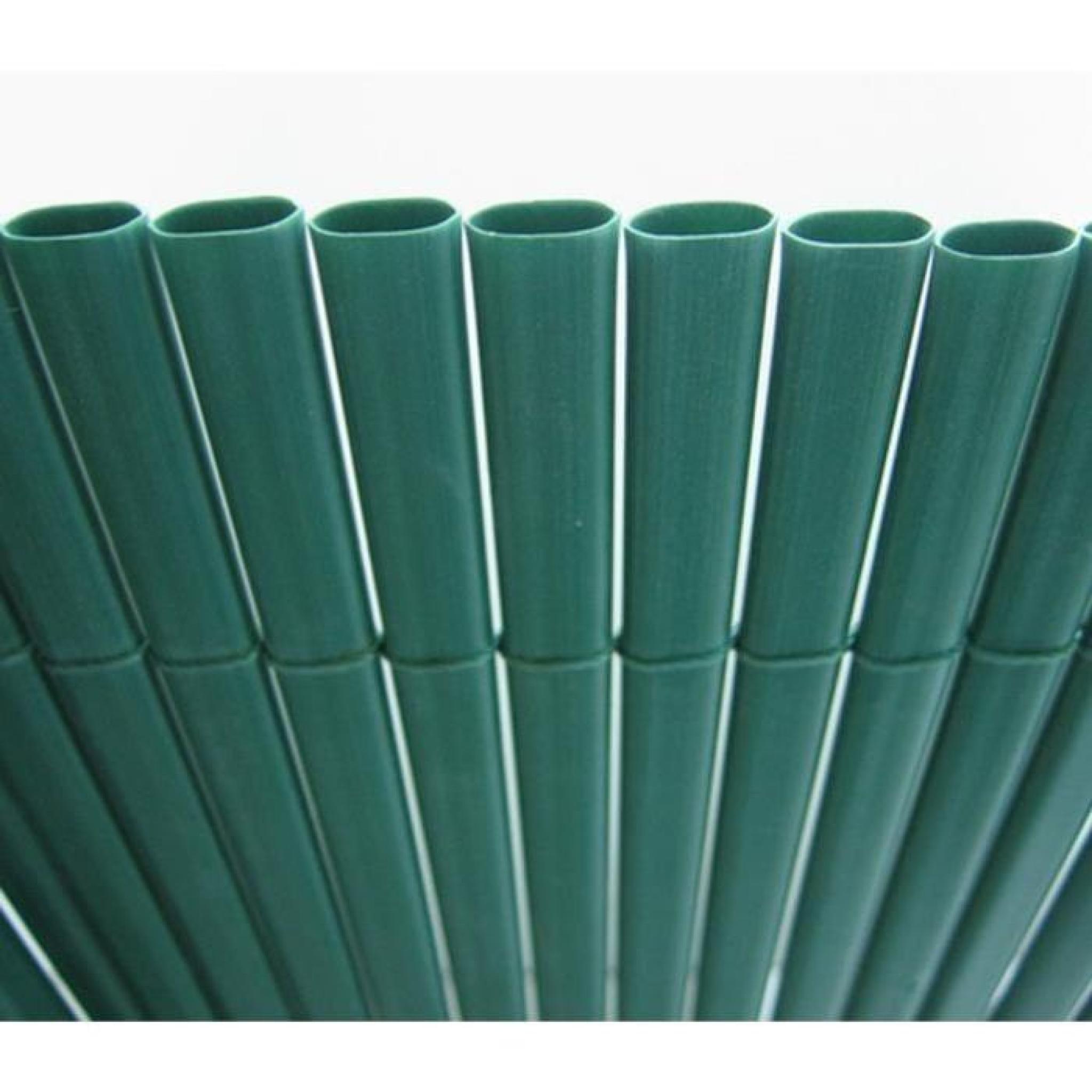 Canisse en PVC double face en rouleau de couleur verte, 1,80m x 3m pas cher
