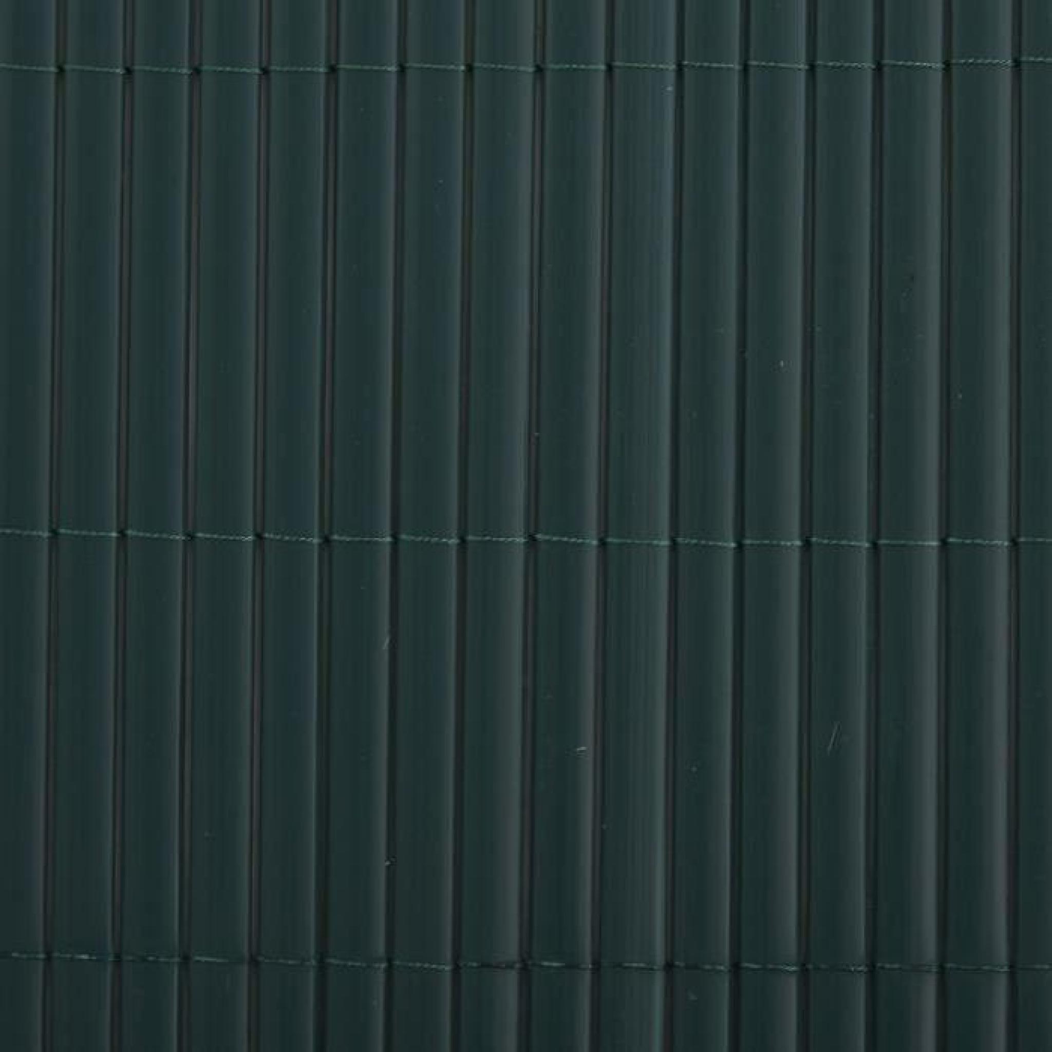 Canisse PVC double 1600 g/m² vert Vert 1,5 x 5 mètres pas cher