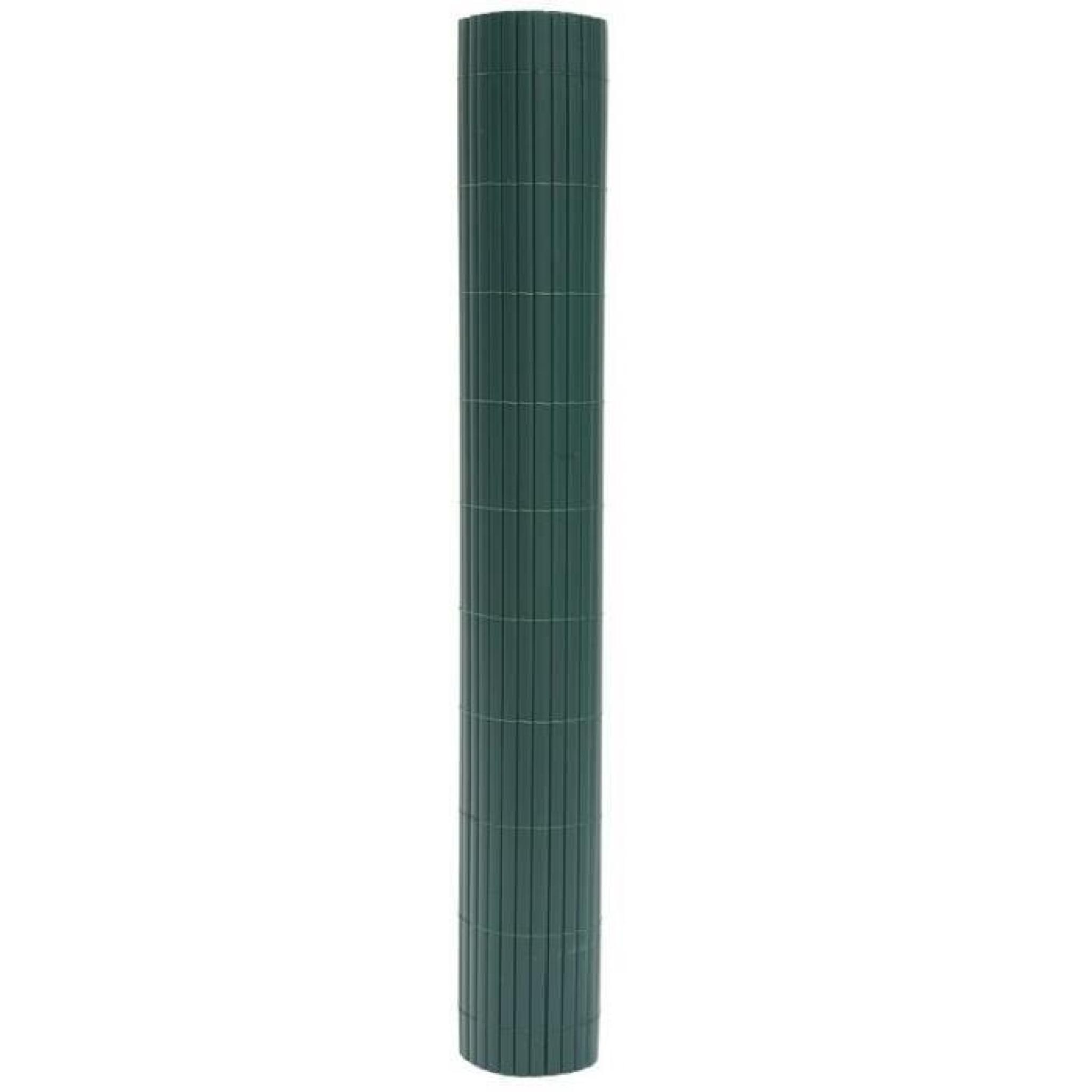 Canisse PVC double 1600 g/m² vert Vert 1,5 x 5 mètres pas cher