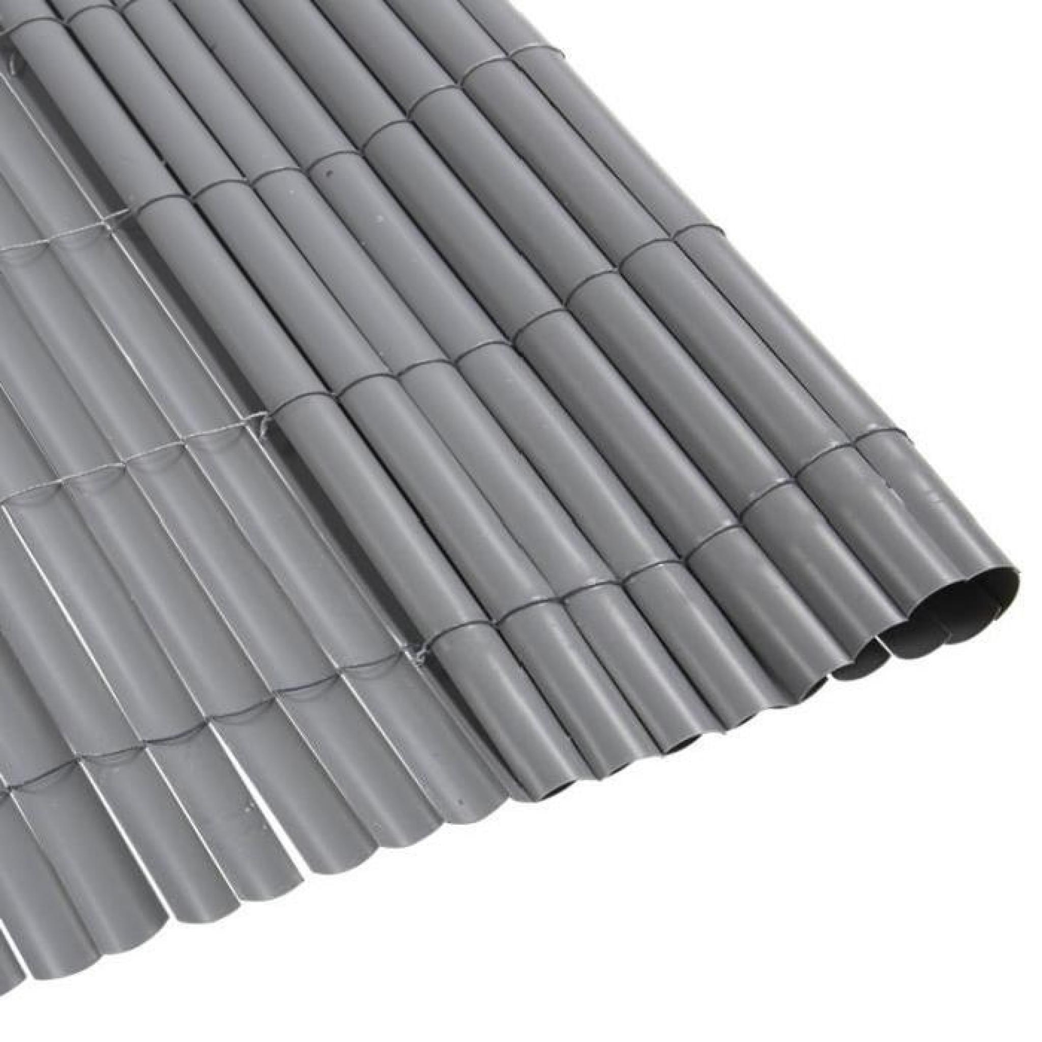 Canisse PVC gris 900 g/m² Gris 1 x 3 mètres