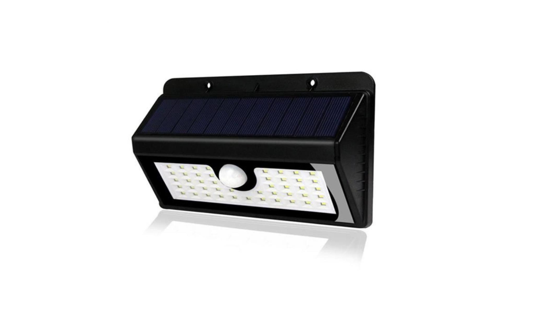 caravan® 45 led eclairage solaire extérieur lampe solaire etanche ip65 détecteur de mouvement pour jardin, escalier patio garage