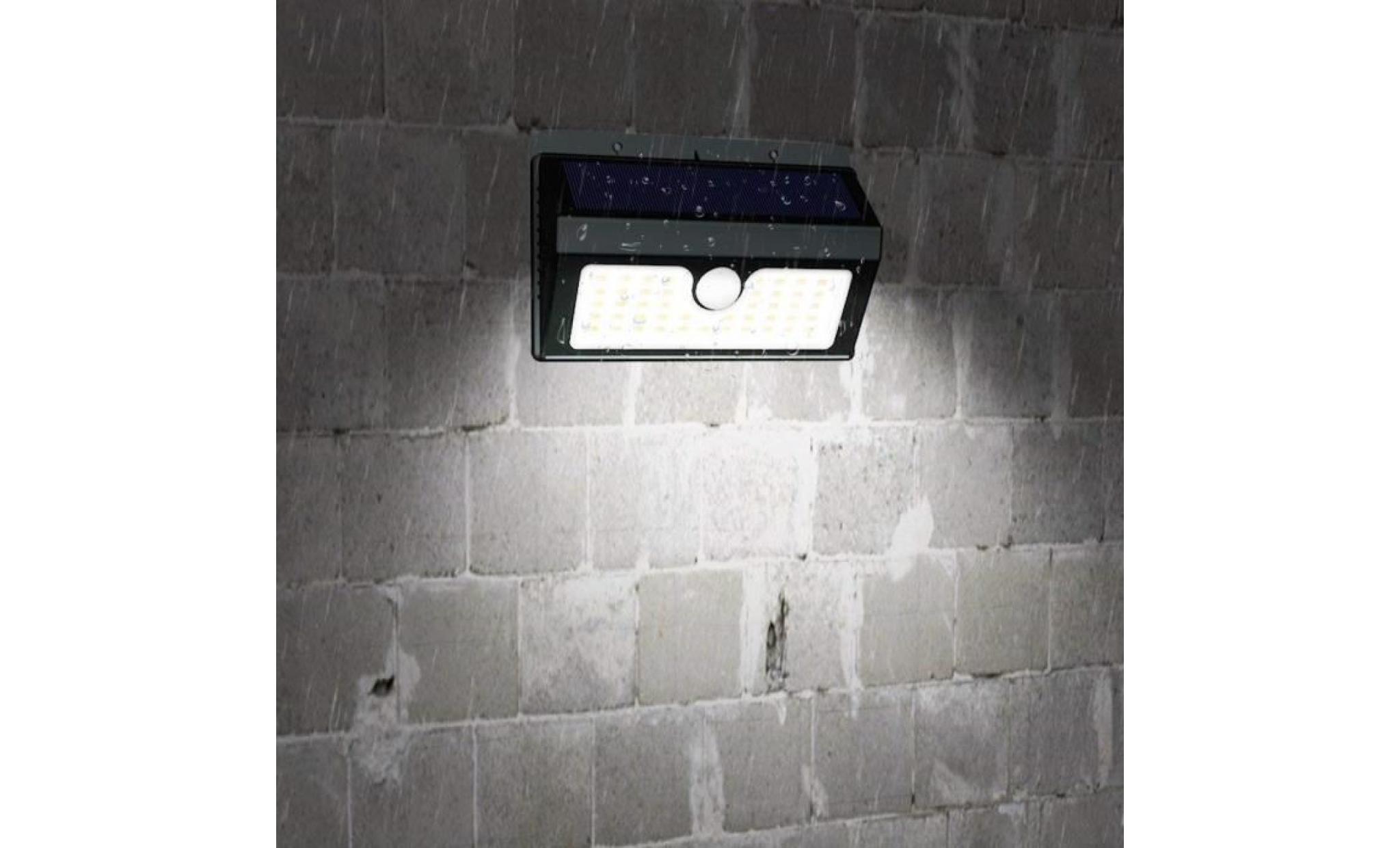 caravan® 45 led eclairage solaire extérieur lampe solaire etanche ip65 détecteur de mouvement pour jardin, escalier patio garage pas cher