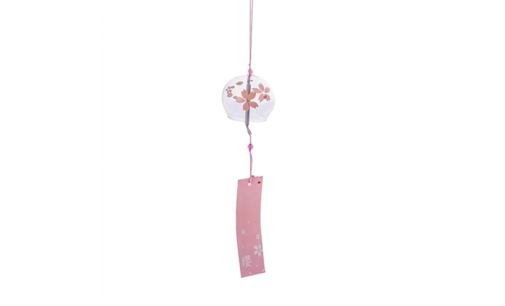 carillon à vent en verre carillon à vent de style japonais simple et belle Étiquette pendnat chimes cloches à vent (motif 1)