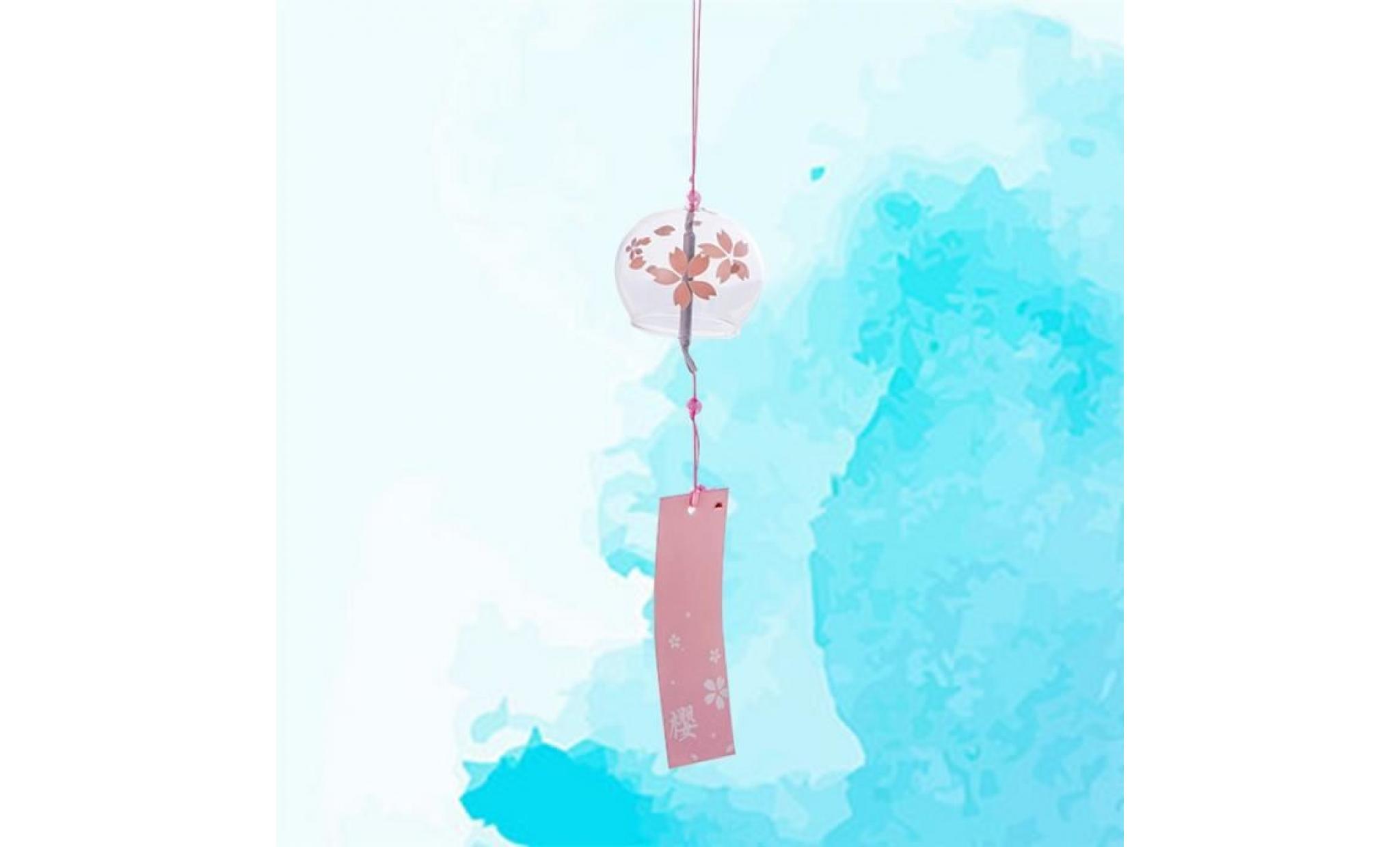 carillon à vent en verre carillon à vent de style japonais simple et belle Étiquette pendnat chimes cloches à vent (motif 1) pas cher