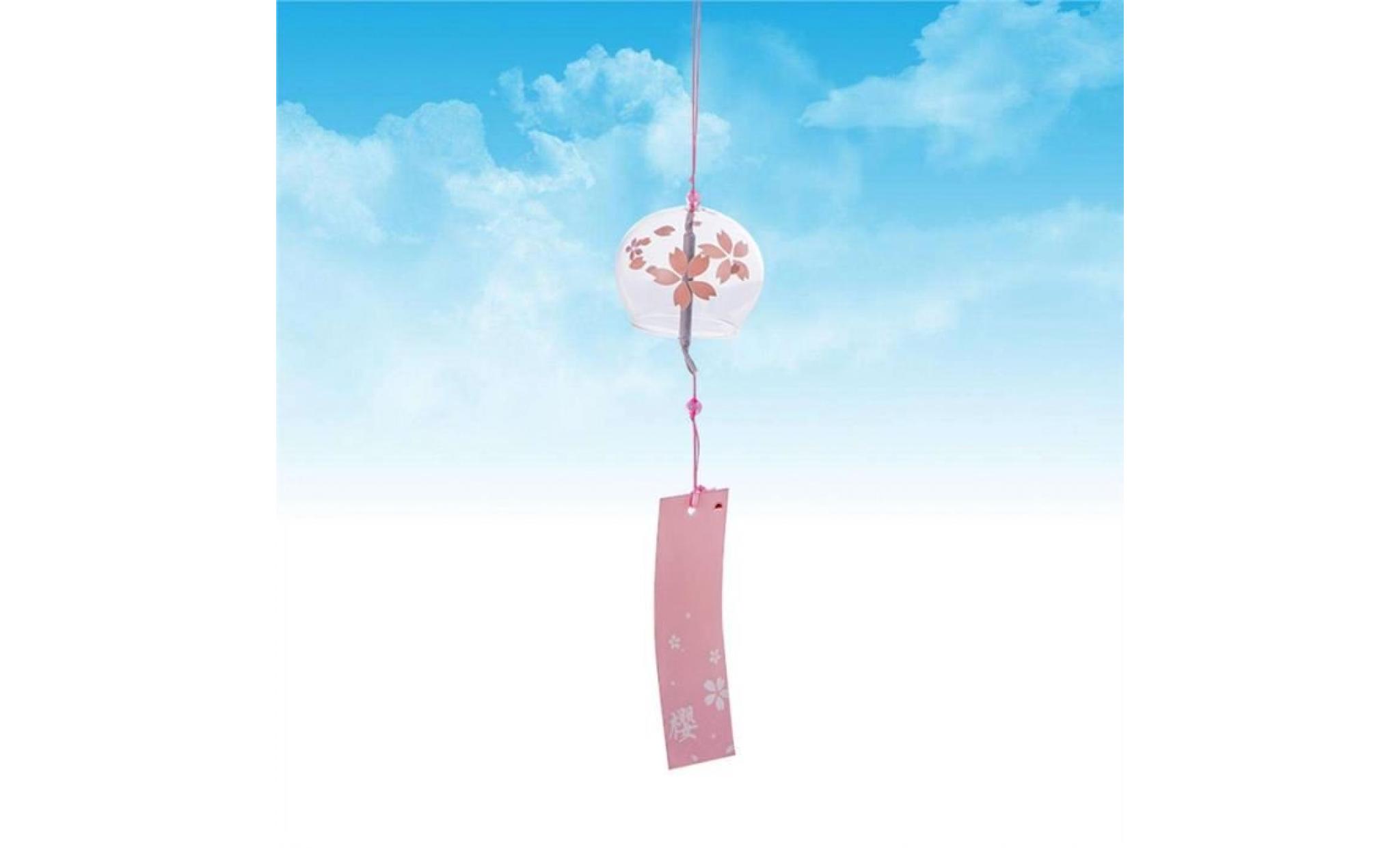 carillon à vent en verre carillon à vent de style japonais simple et belle Étiquette pendnat chimes cloches à vent (motif 1) pas cher