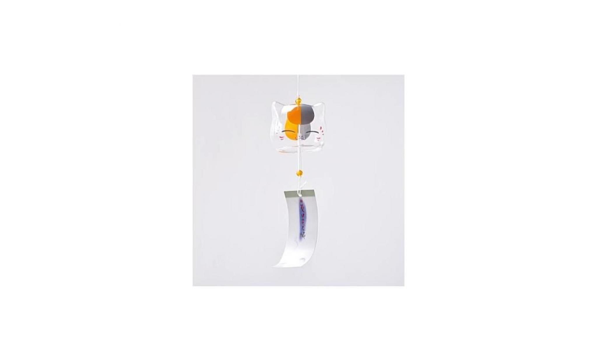 carillon brise en verre carillon japenese chat maison jardin suspendu décoration cadeau bricolage # 1 pas cher