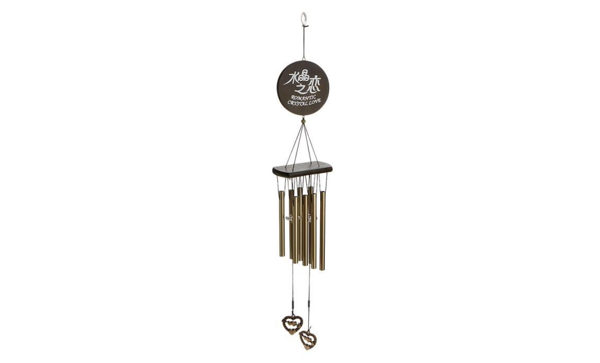 carillon bronze 8 tubes cloches métalliques vent jardin extérieur carillon pendaison cadeau décoration